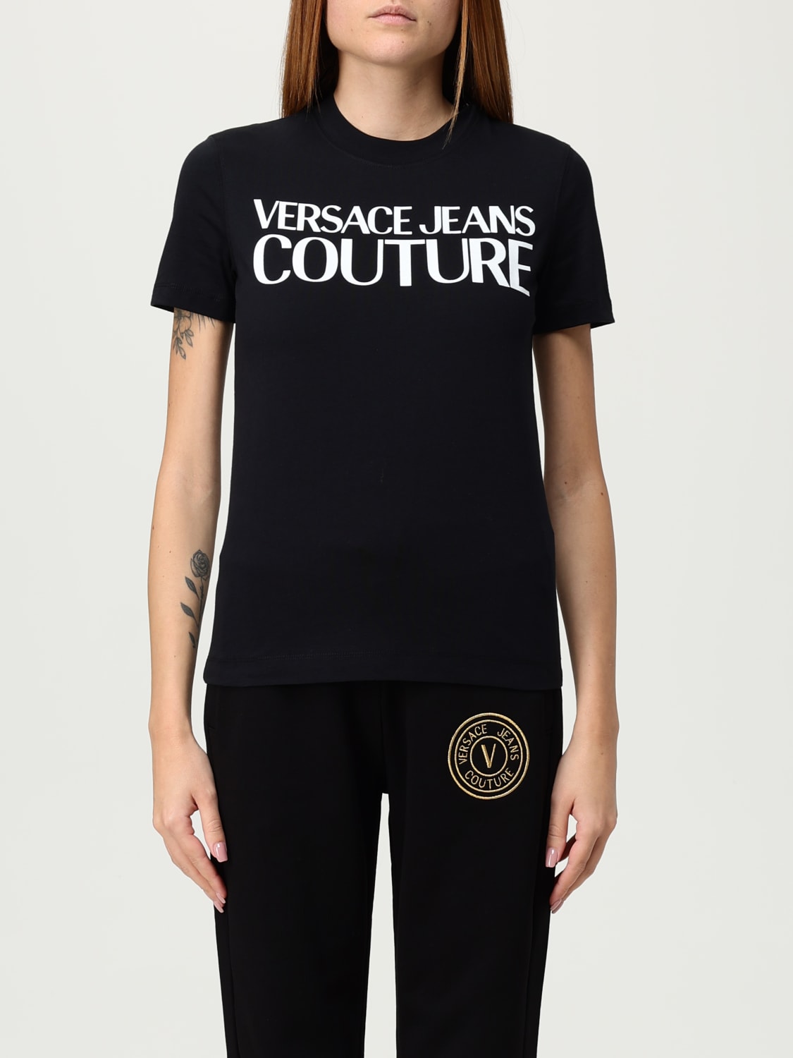 VERSACE JEANS COUTURE T-SHIRT: T-shirt damen Versace Jeans Couture, Schwarz - Img 1