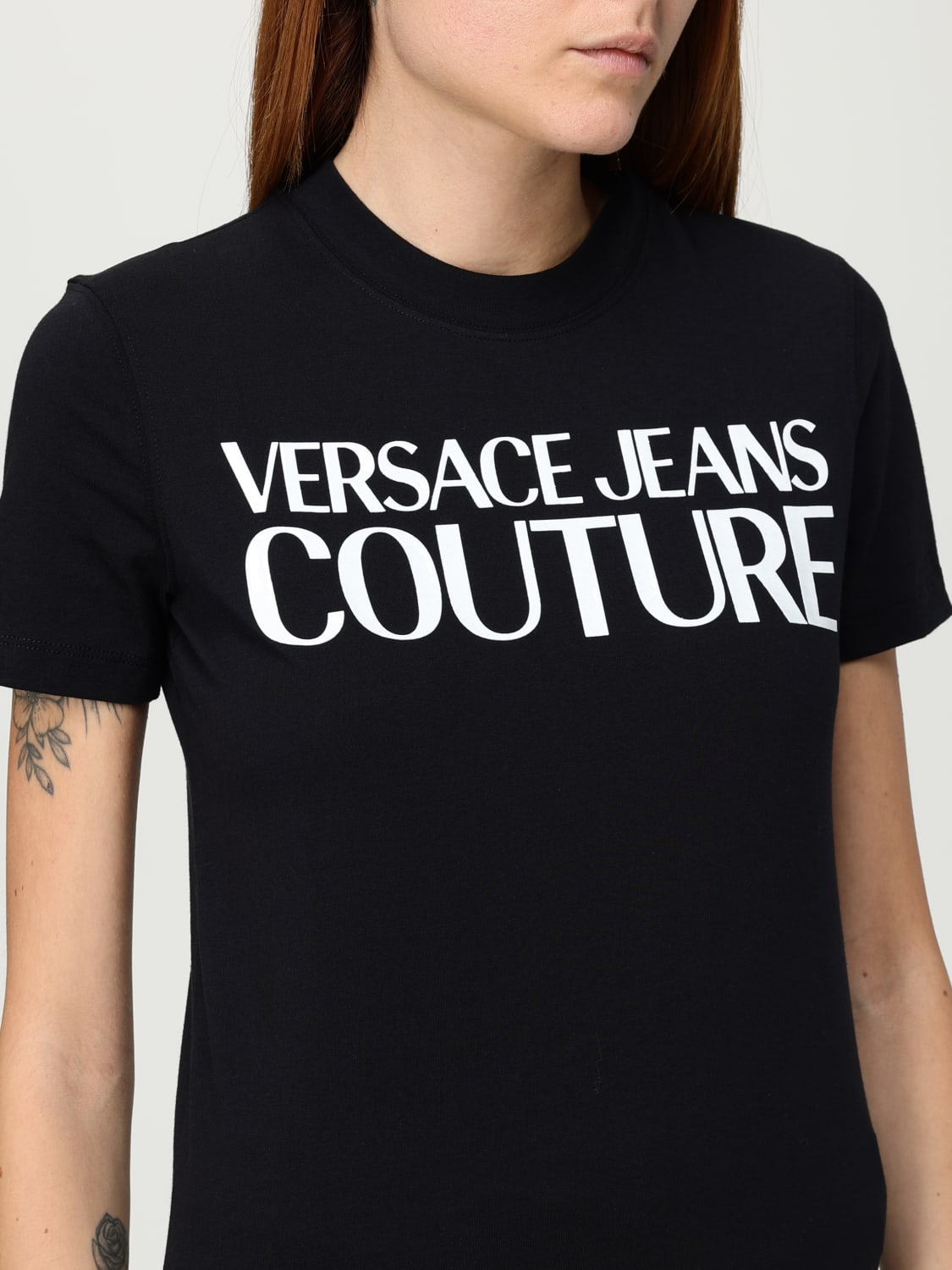 VERSACE JEANS COUTURE T-SHIRT: T-shirt damen Versace Jeans Couture, Schwarz - Img 3
