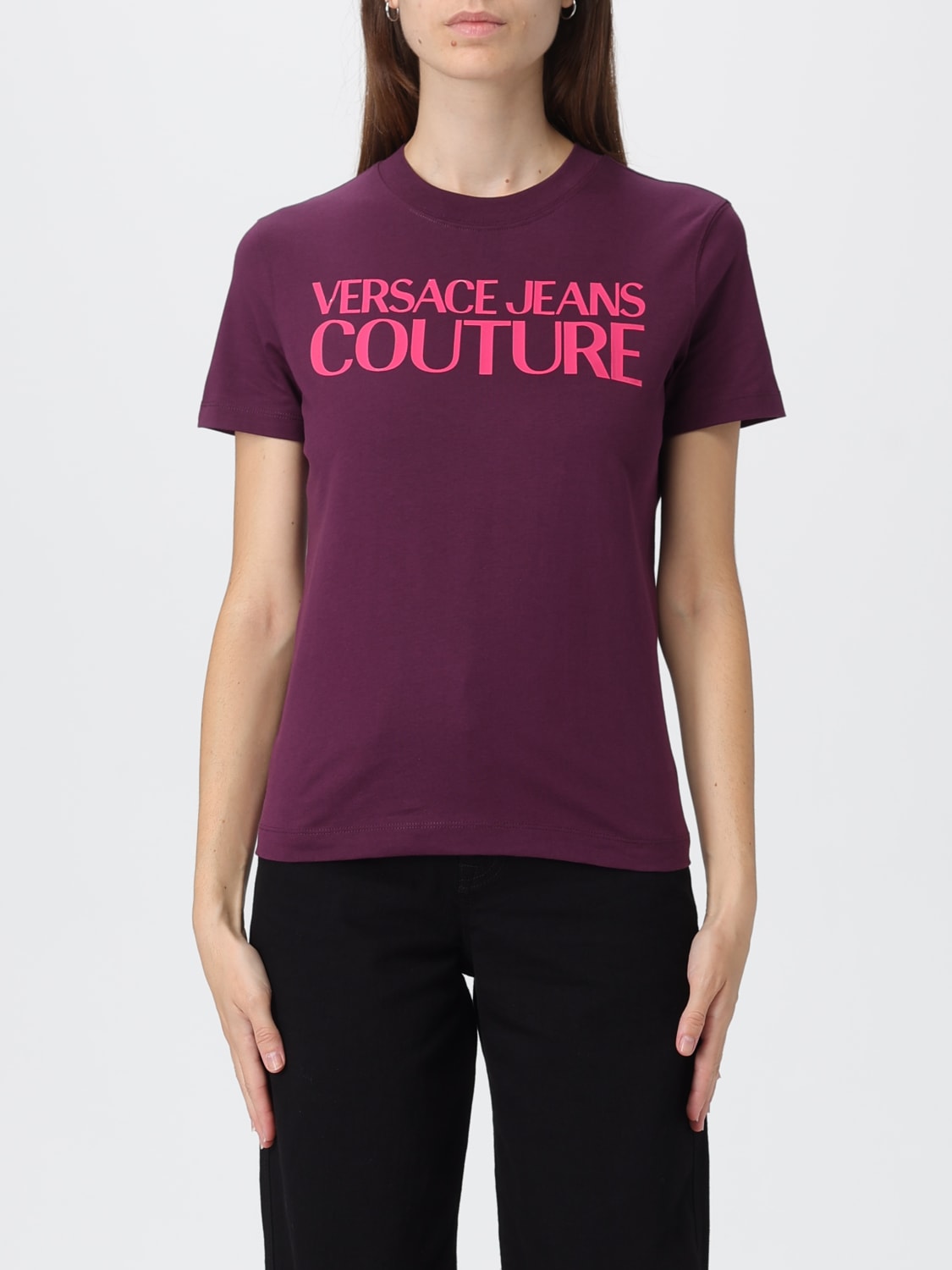 VERSACE JEANS COUTURE CAMISETA: Camiseta mujer Versace Jeans Couture, Violeta - Img 1