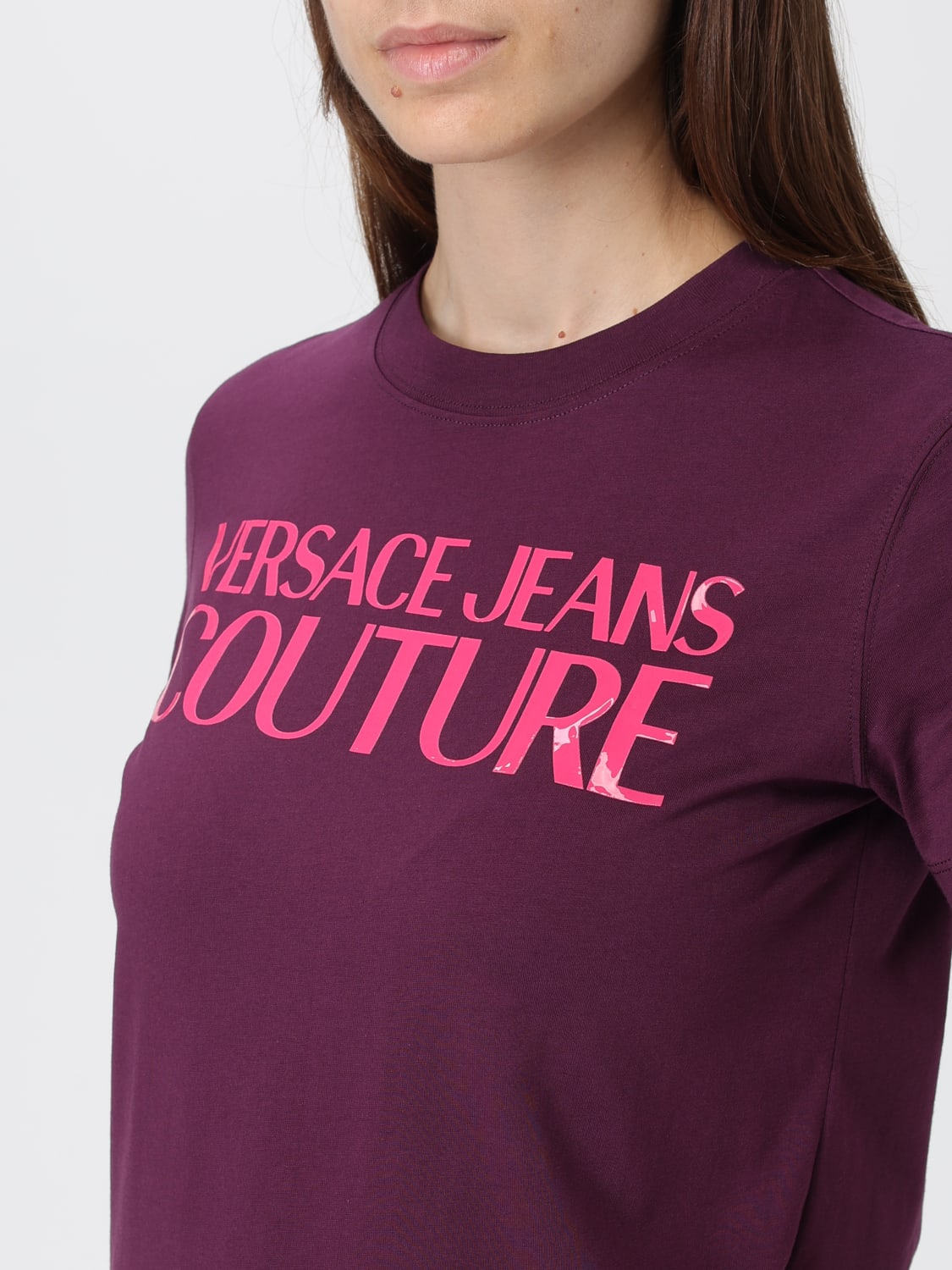 VERSACE JEANS COUTURE CAMISETA: Camiseta mujer Versace Jeans Couture, Violeta - Img 3