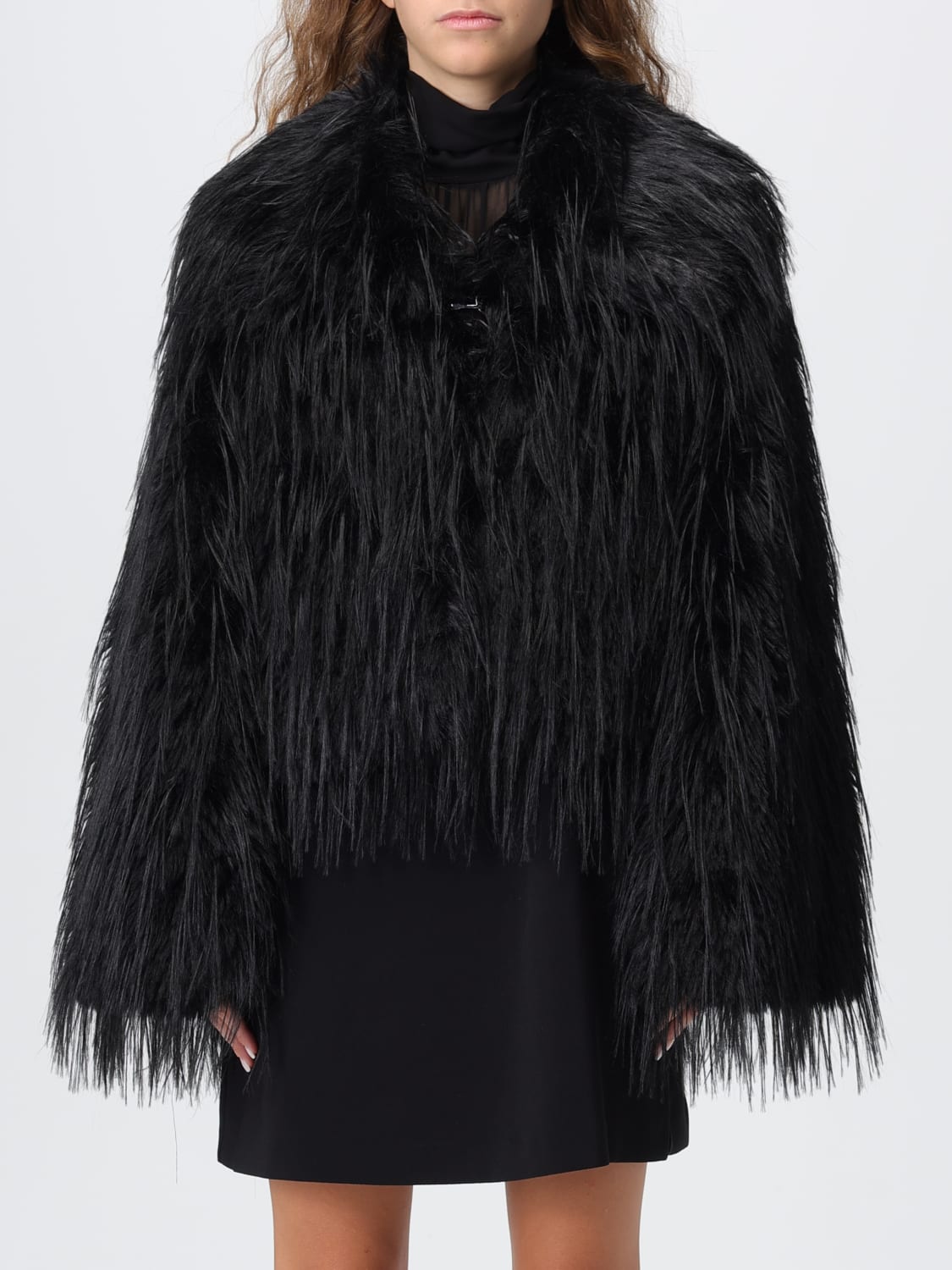 PINKO FUR COAT: Blazer woman Pinko, Black - Img 1
