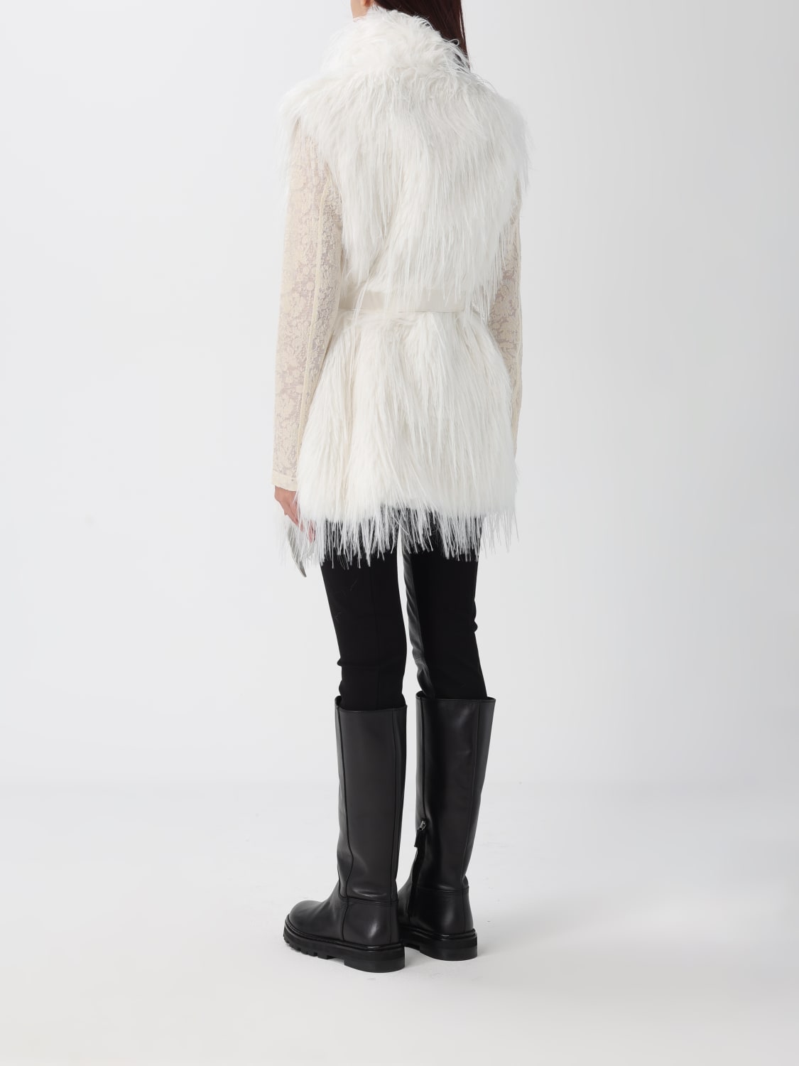 PINKO PELZMANTEL: Weste damen Pinko, Weiß - Img 2