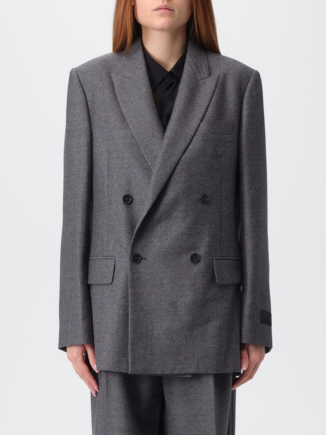 MM6 MAISON MARGIELA JACKET: Blazer woman Mm6 Maison Margiela, Grey - Img 1