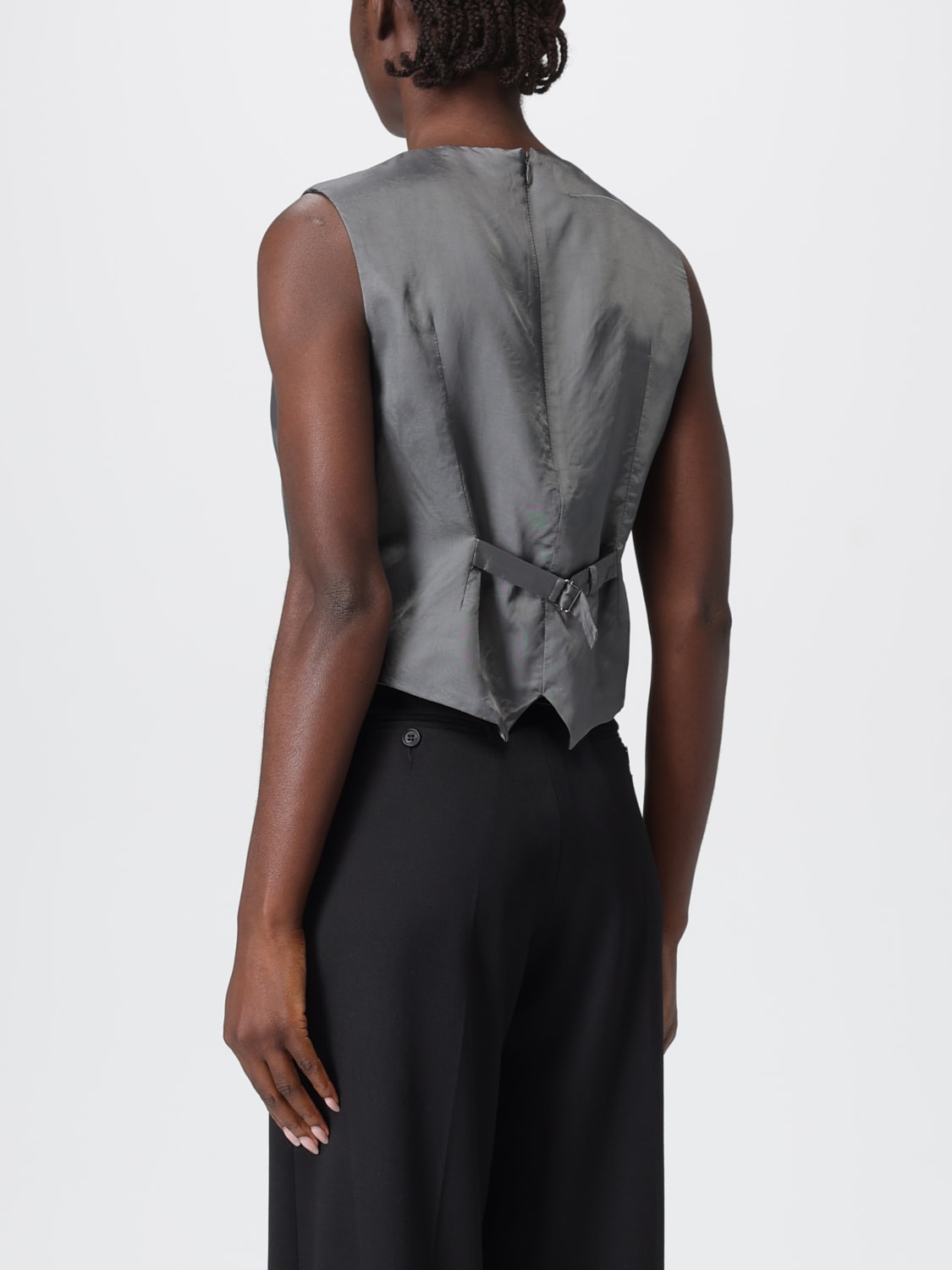 MM6 MAISON MARGIELA TOP: Top mujer Mm6 Maison Margiela, Gris - Img 3