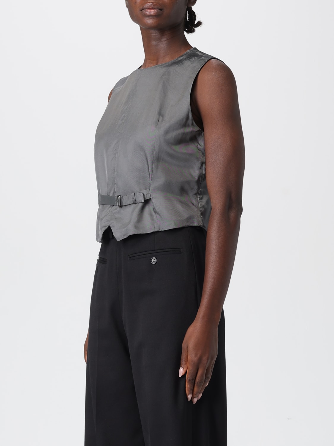 MM6 MAISON MARGIELA TOP: Top mujer Mm6 Maison Margiela, Gris - Img 4