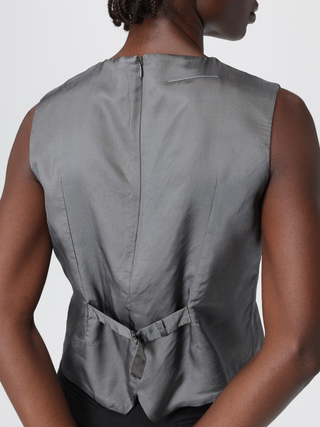 MM6 MAISON MARGIELA TOP: Top mujer Mm6 Maison Margiela, Gris - Img 5