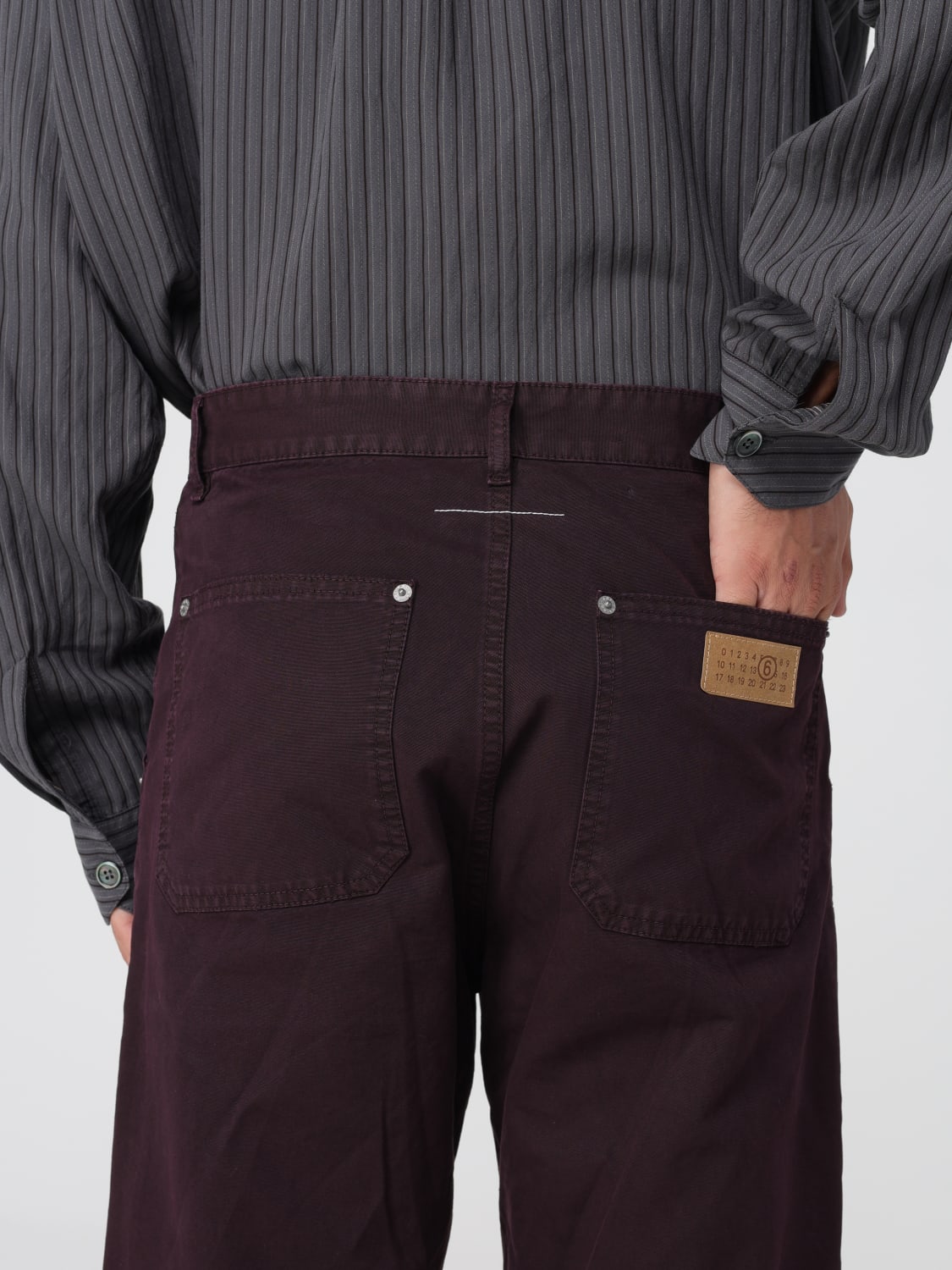 MM6 MAISON MARGIELA JEANS: Jeans men Mm6 Maison Margiela, Burgundy - Img 5