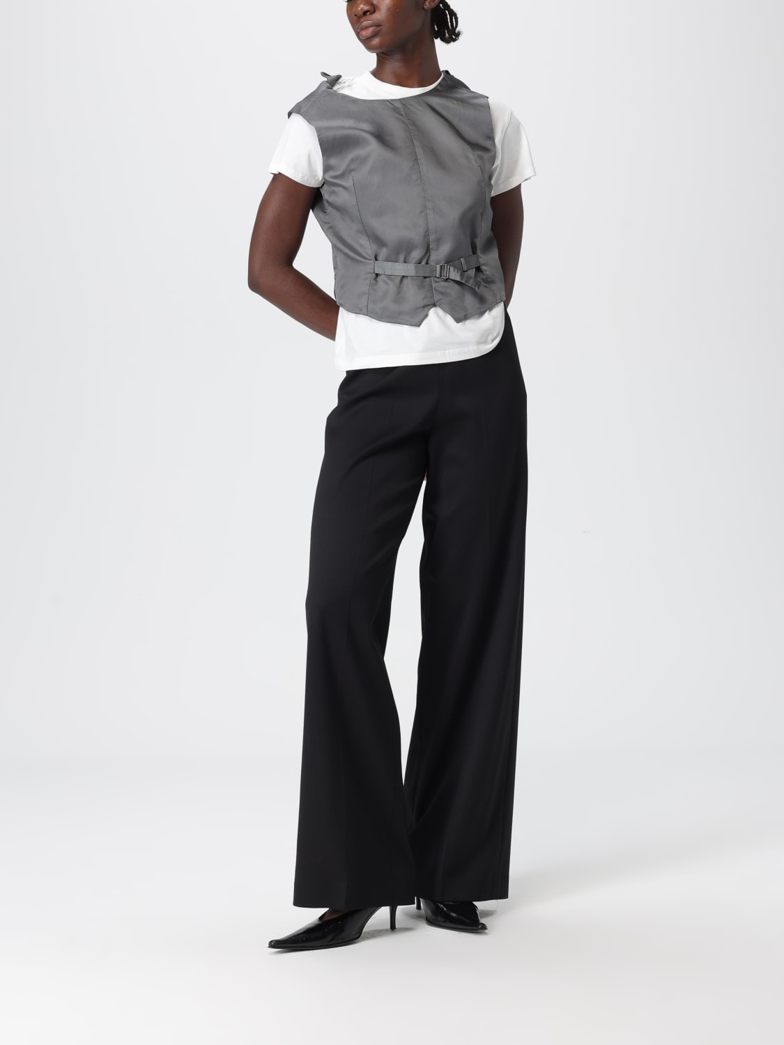 MM6 MAISON MARGIELA PANTS: Pants woman Mm6 Maison Margiela, Grey - Img 2