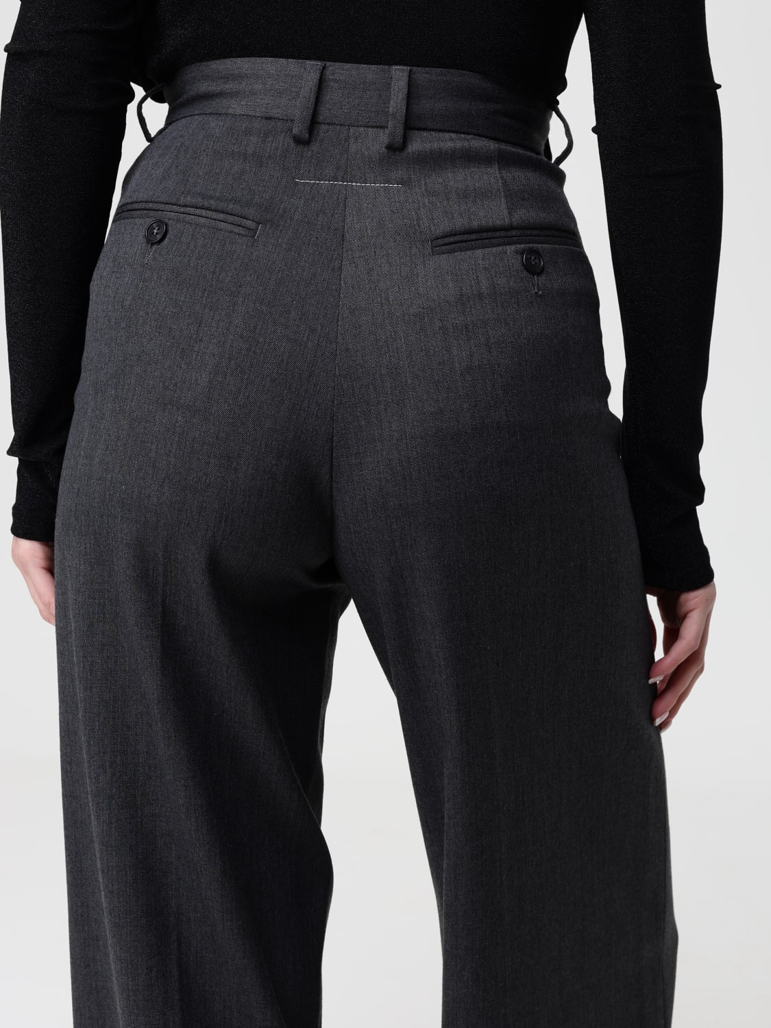MM6 MAISON MARGIELA PANTS: Pants woman Mm6 Maison Margiela, Charcoal - Img 4