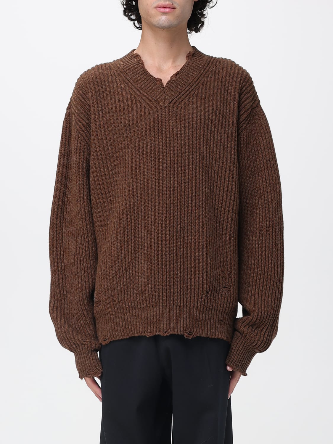 MM6 MAISON MARGIELA PULLOVER: Pullover herren Mm6 Maison Margiela, Braun - Img 1