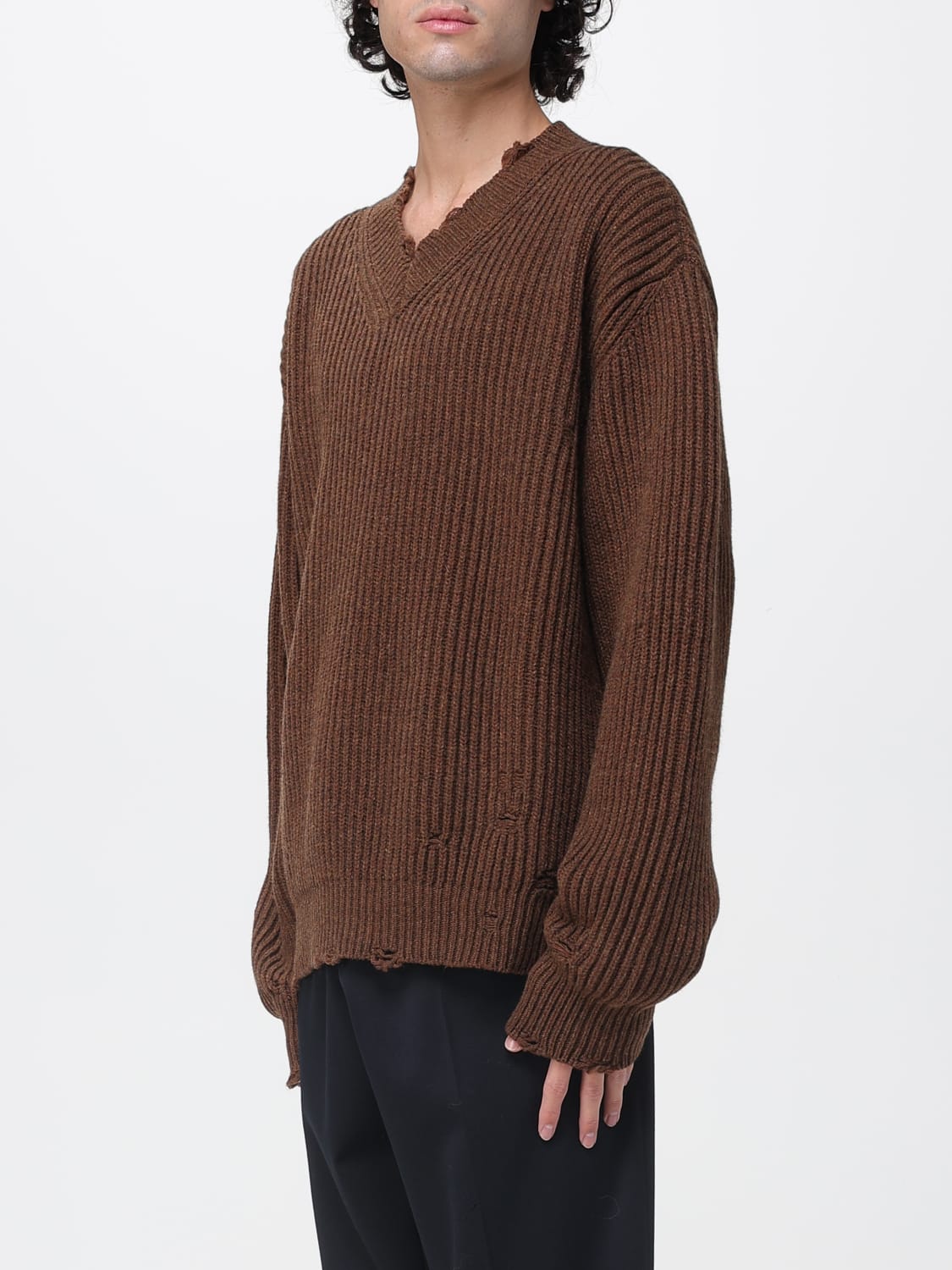 MM6 MAISON MARGIELA PULLOVER: Pullover herren Mm6 Maison Margiela, Braun - Img 4