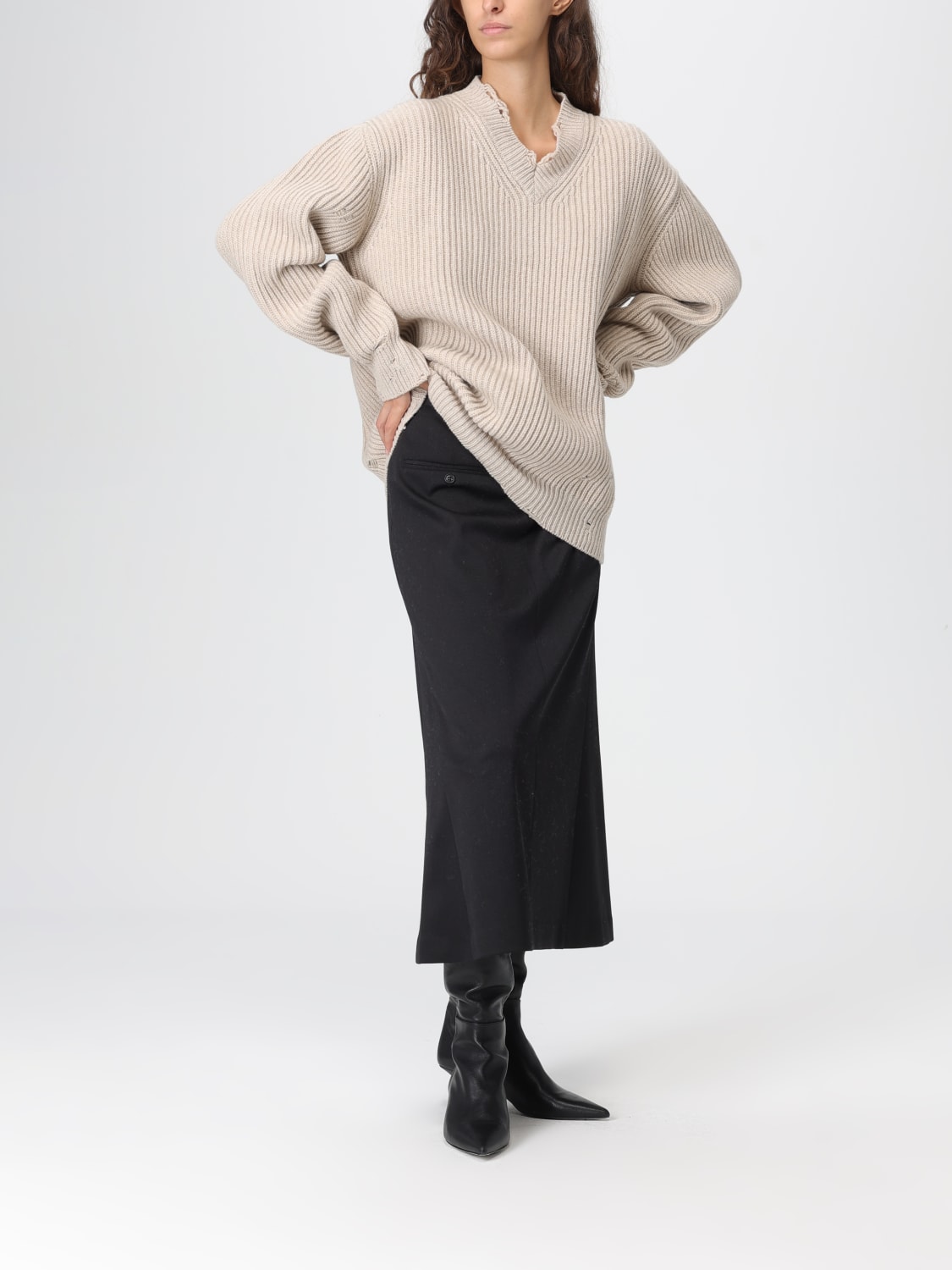 MM6 MAISON MARGIELA SWEATER: Sweater woman Mm6 Maison Margiela, Beige - Img 2