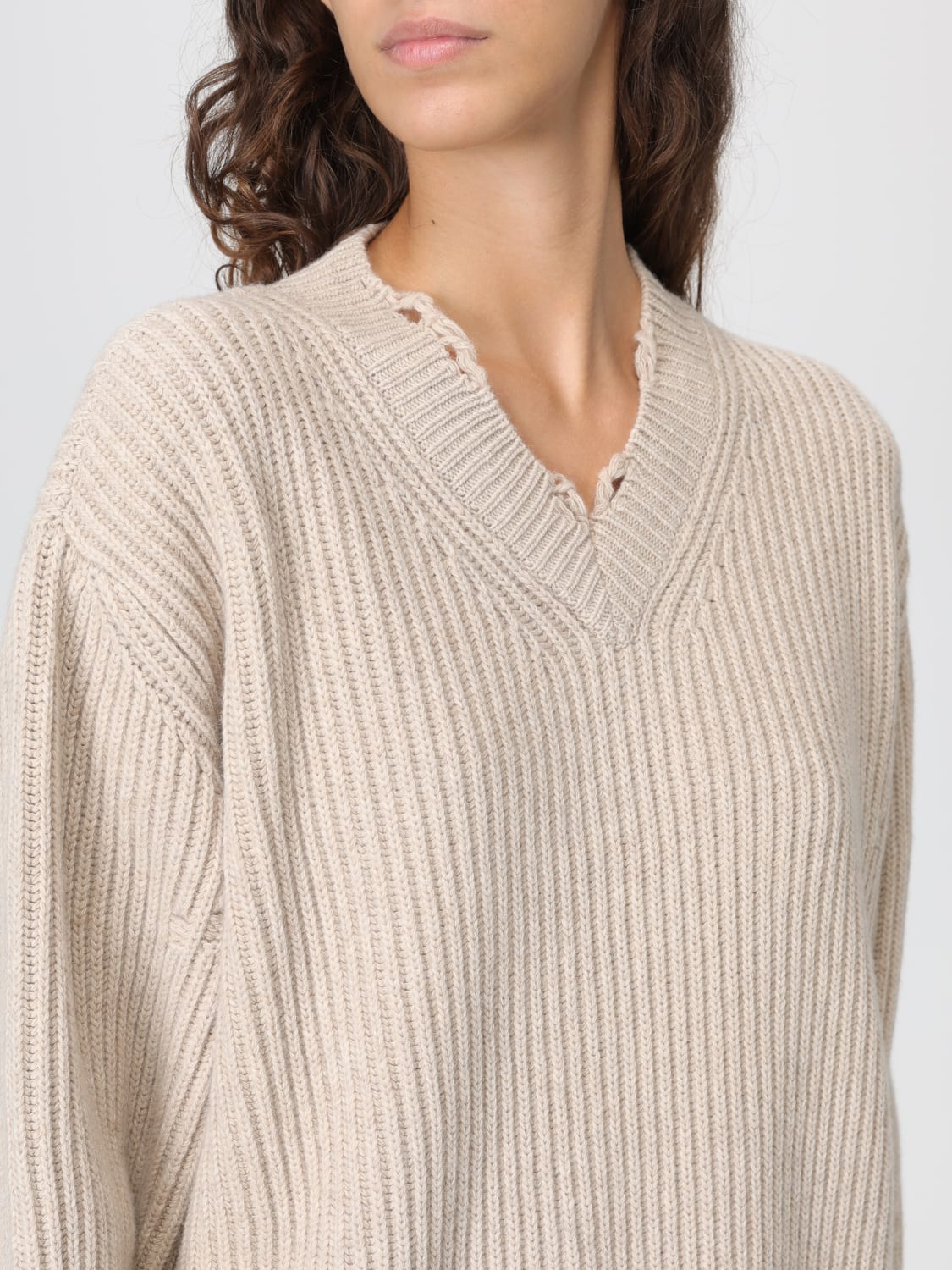 MM6 MAISON MARGIELA SWEATER: Sweater woman Mm6 Maison Margiela, Beige - Img 5