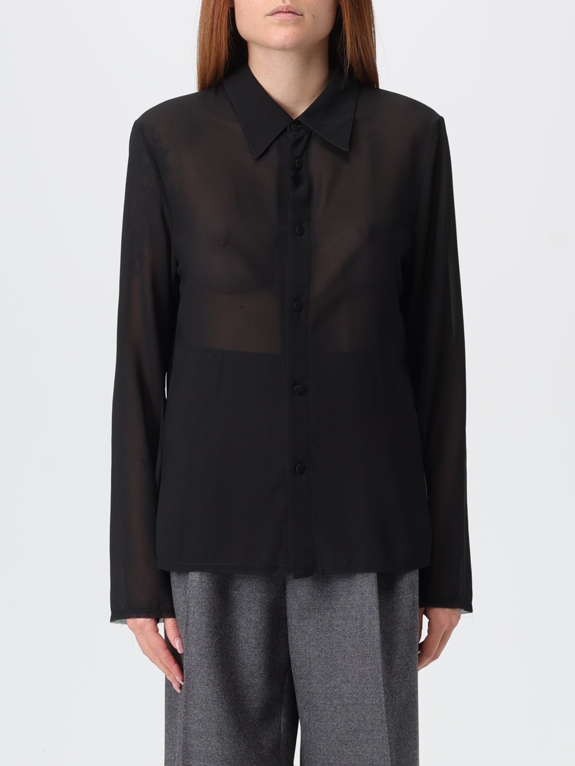 MM6 MAISON MARGIELA SHIRT: Shirt woman Mm6 Maison Margiela, Black - Img 1