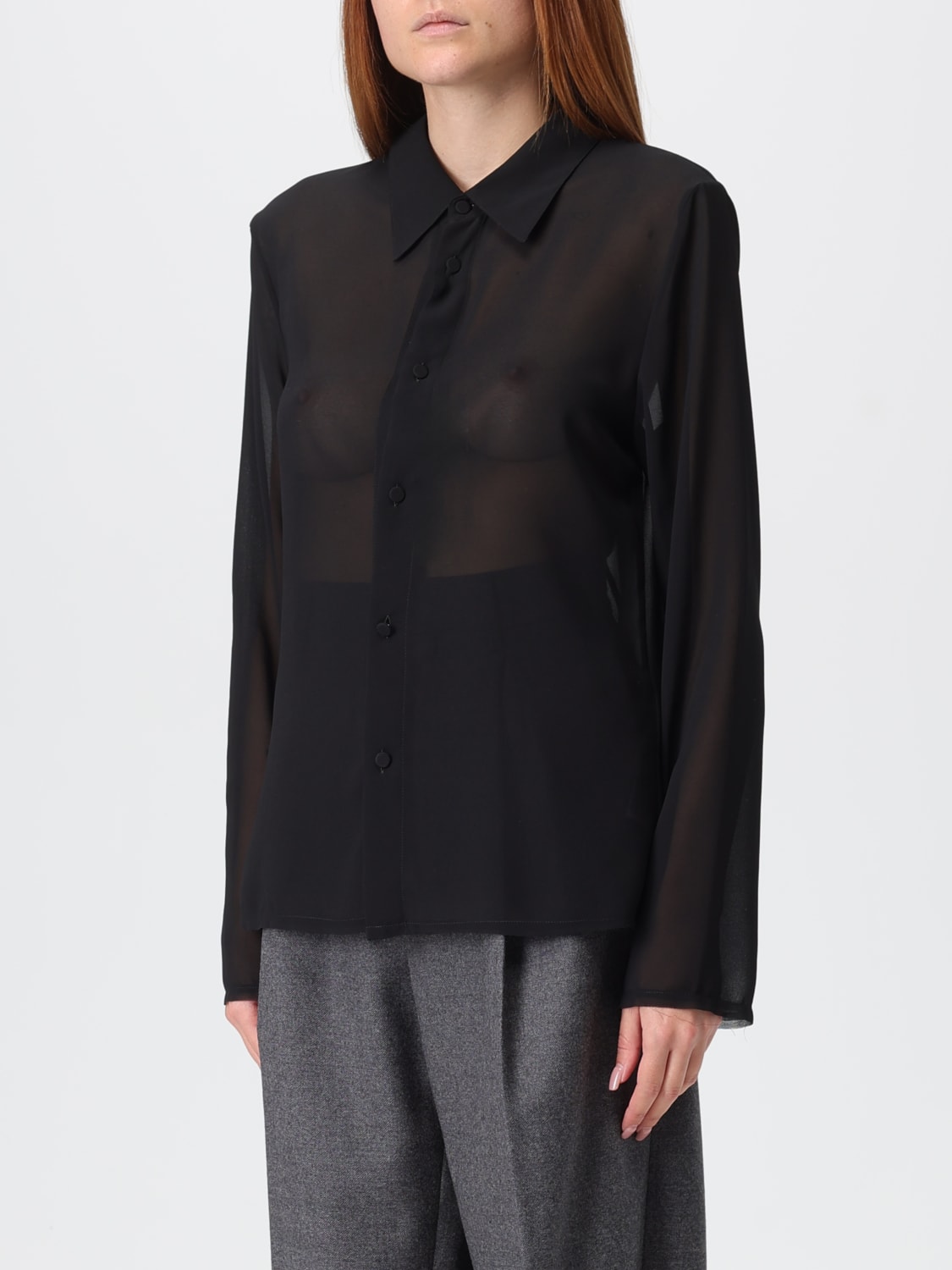 MM6 MAISON MARGIELA SHIRT: Shirt woman Mm6 Maison Margiela, Black - Img 4