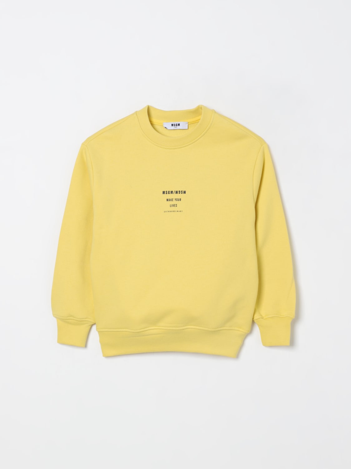 MSGM KIDS SWEATER: Sweater kids MSGM Kids, Yellow - Img 1