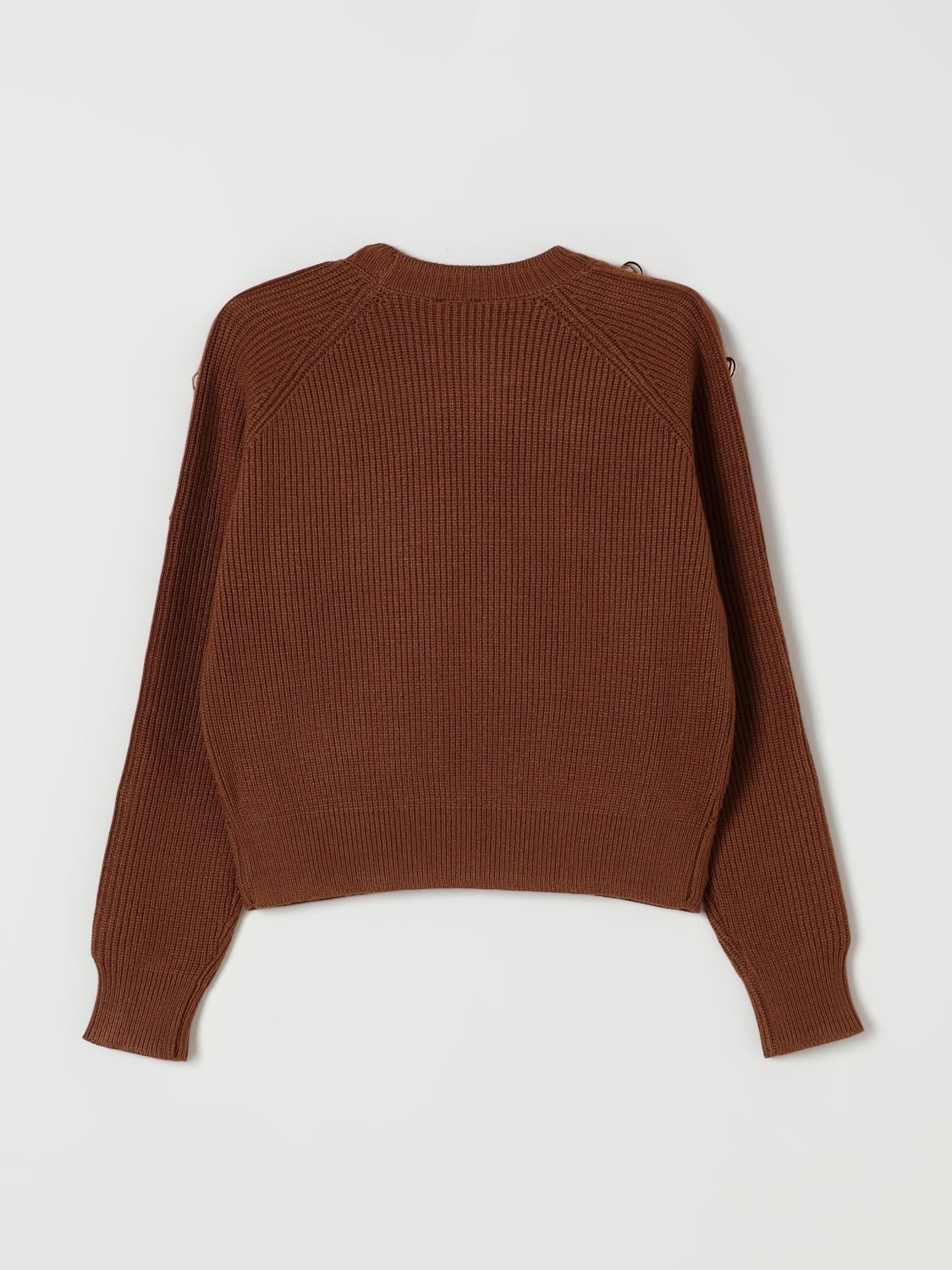 TWINSET MAGLIA: Maglia a girocollo in misto viscosa Twinset, Beige - Img 2