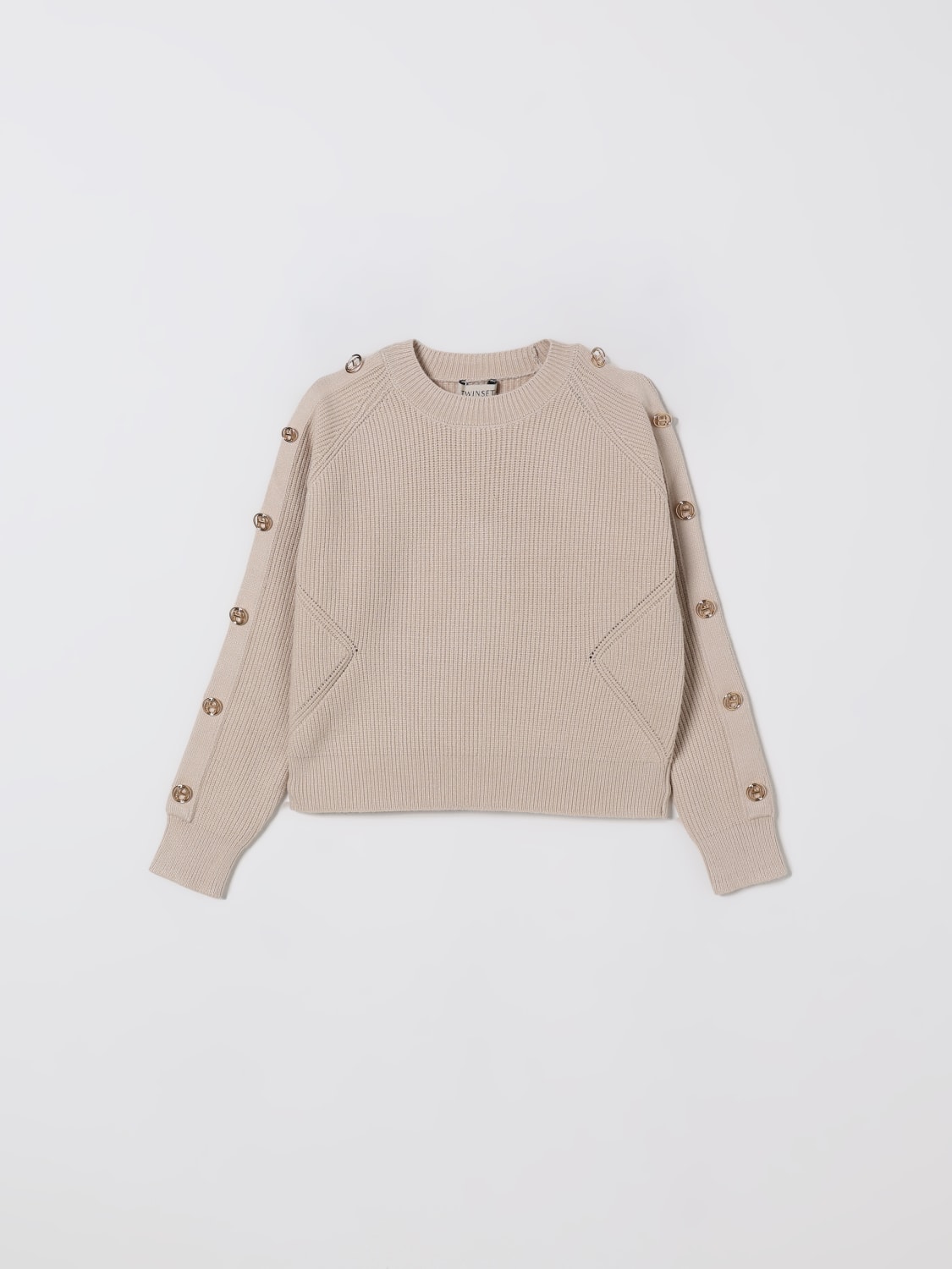 TWINSET SWEATER: Sweater kids Twinset, Biscuit - Img 1
