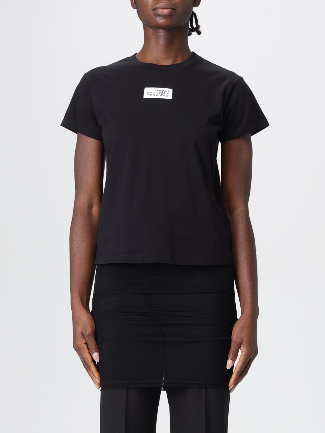 MM6 MAISON MARGIELA T-SHIRT: T-shirt woman Mm6 Maison Margiela, Black - Img 1