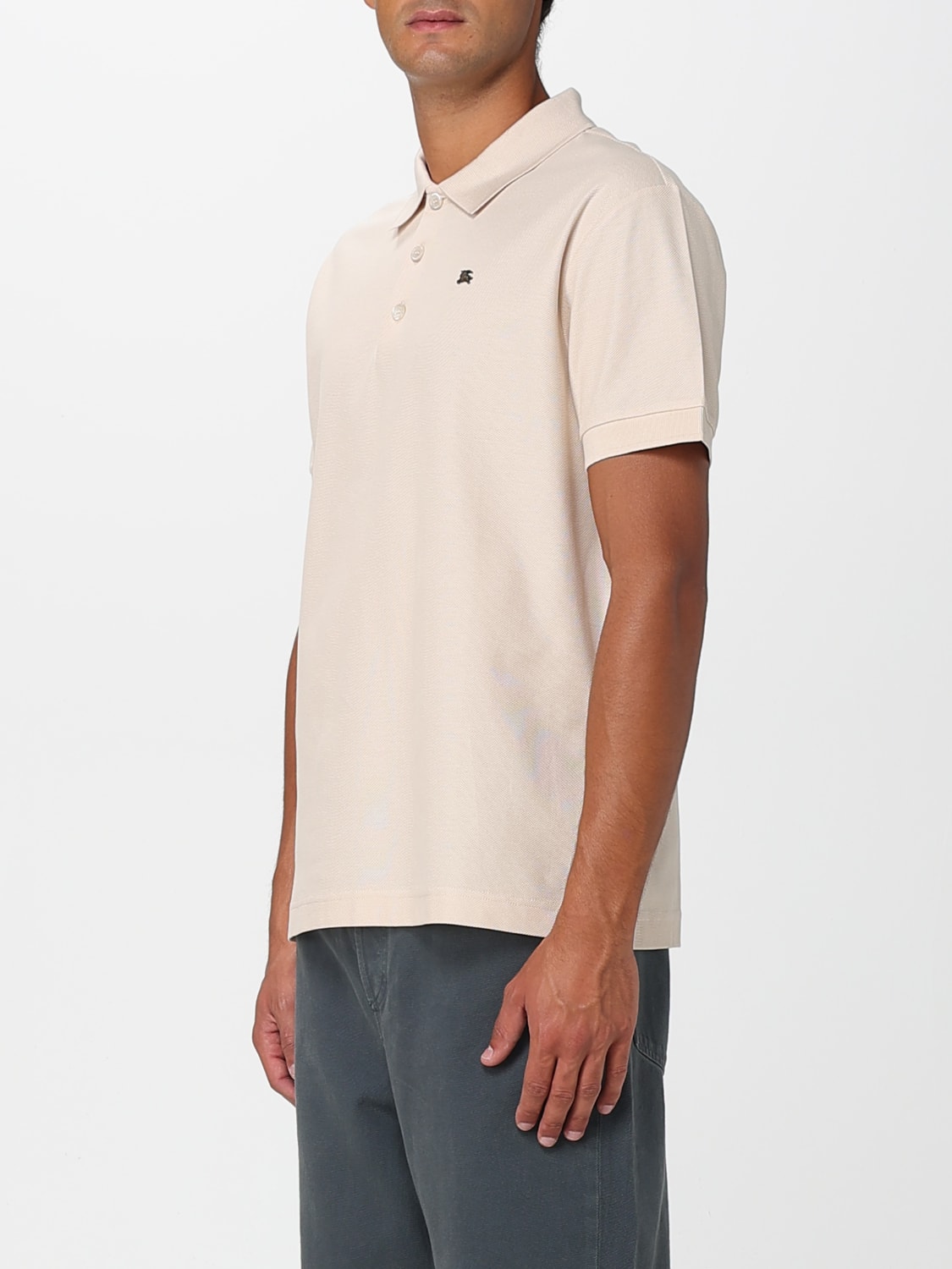 BURBERRY POLO SHIRT: Polo shirt men Burberry, Beige - Img 4