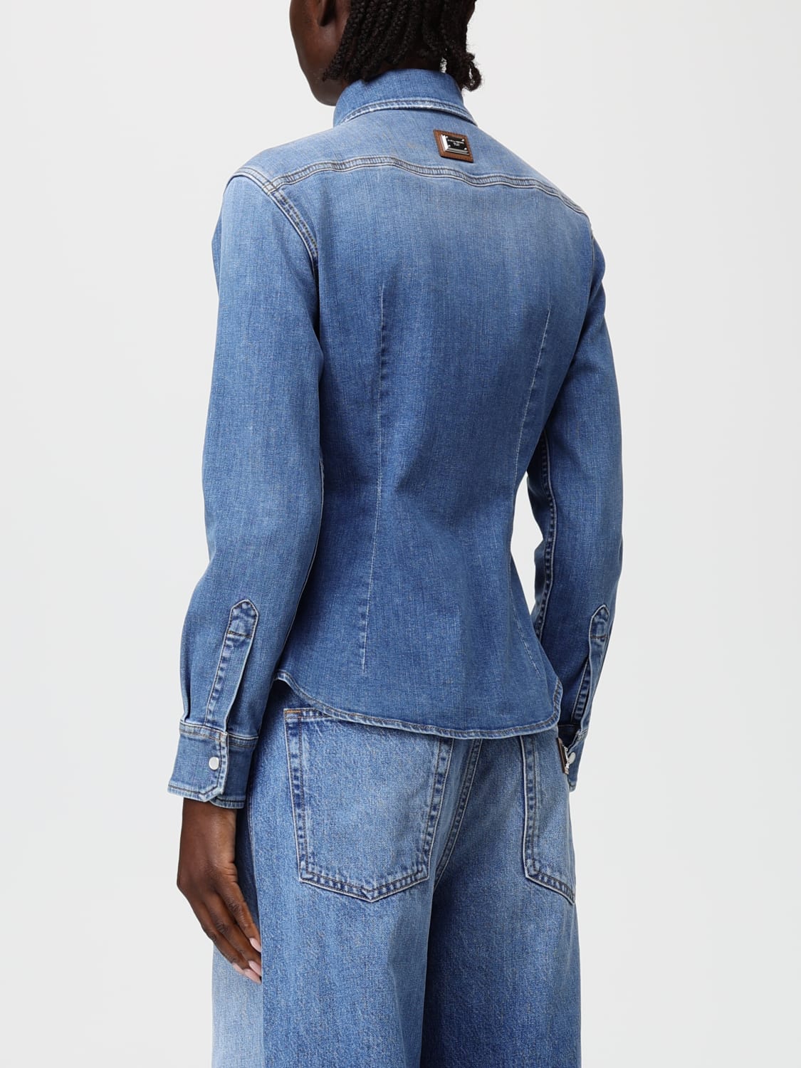 DOLCE & GABBANA CHEMISE: Top femme Dolce & Gabbana, Bleu - Img 2