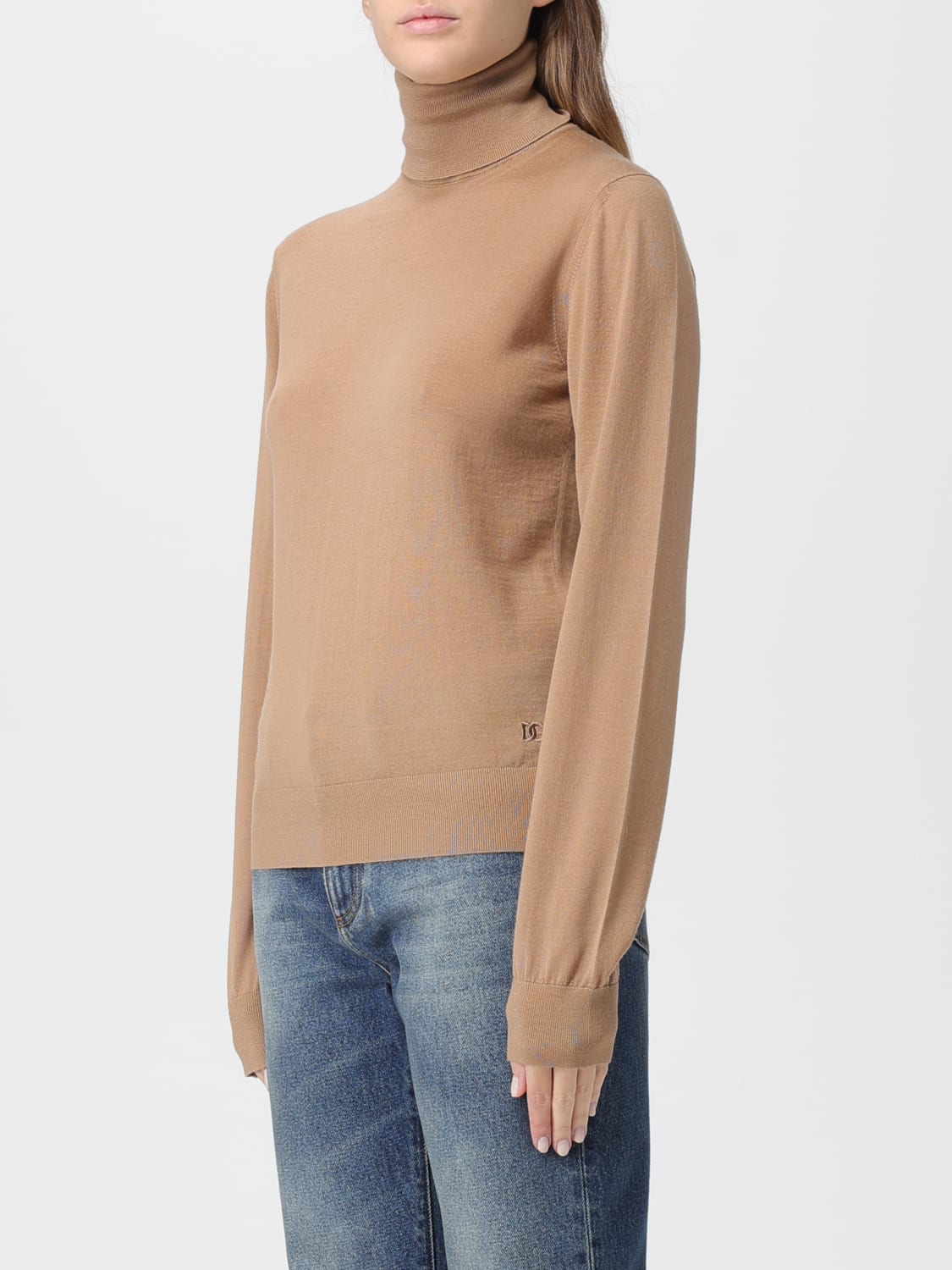 DOLCE & GABBANA MAGLIA: Maglia a dolcevita in cashmere Dolce & Gabbana, Beige - Img 4