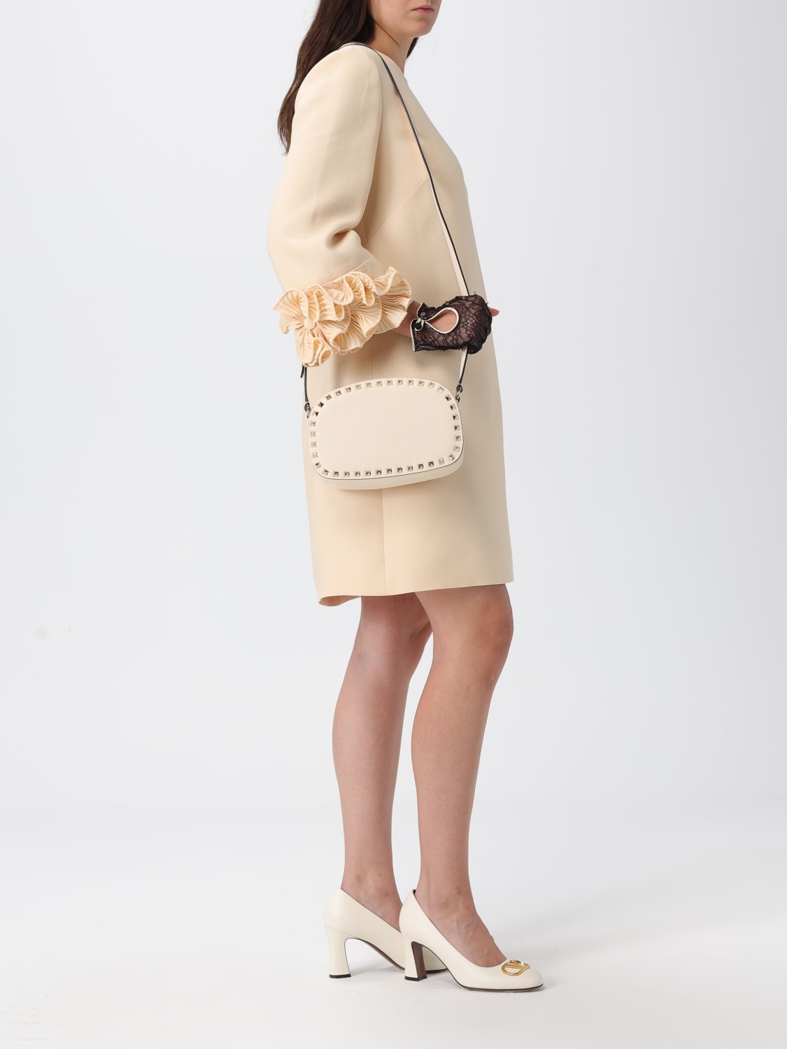 VALENTINO GARAVANI UMHÄNGETASCHE: Schultertasche damen Valentino Garavani, Weiß - Img 2