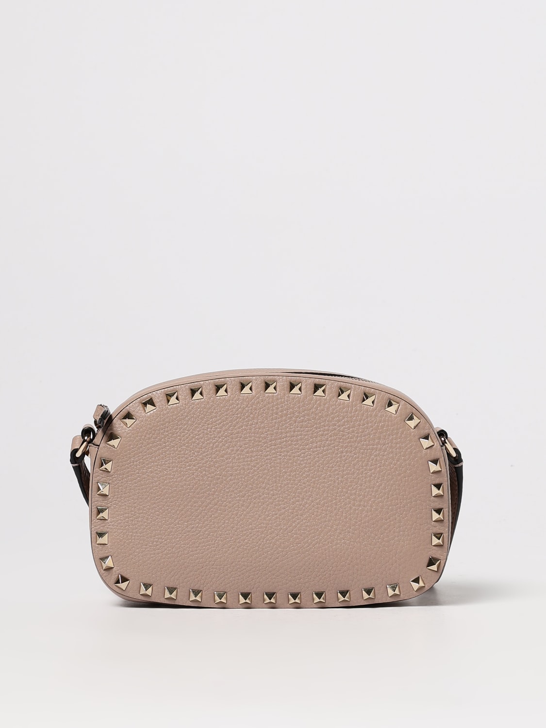 VALENTINO GARAVANI BORSA A TRACOLLA: Borsa a tracolla Rockstud in pelle Valentino Garavani, Rosa - Img 1