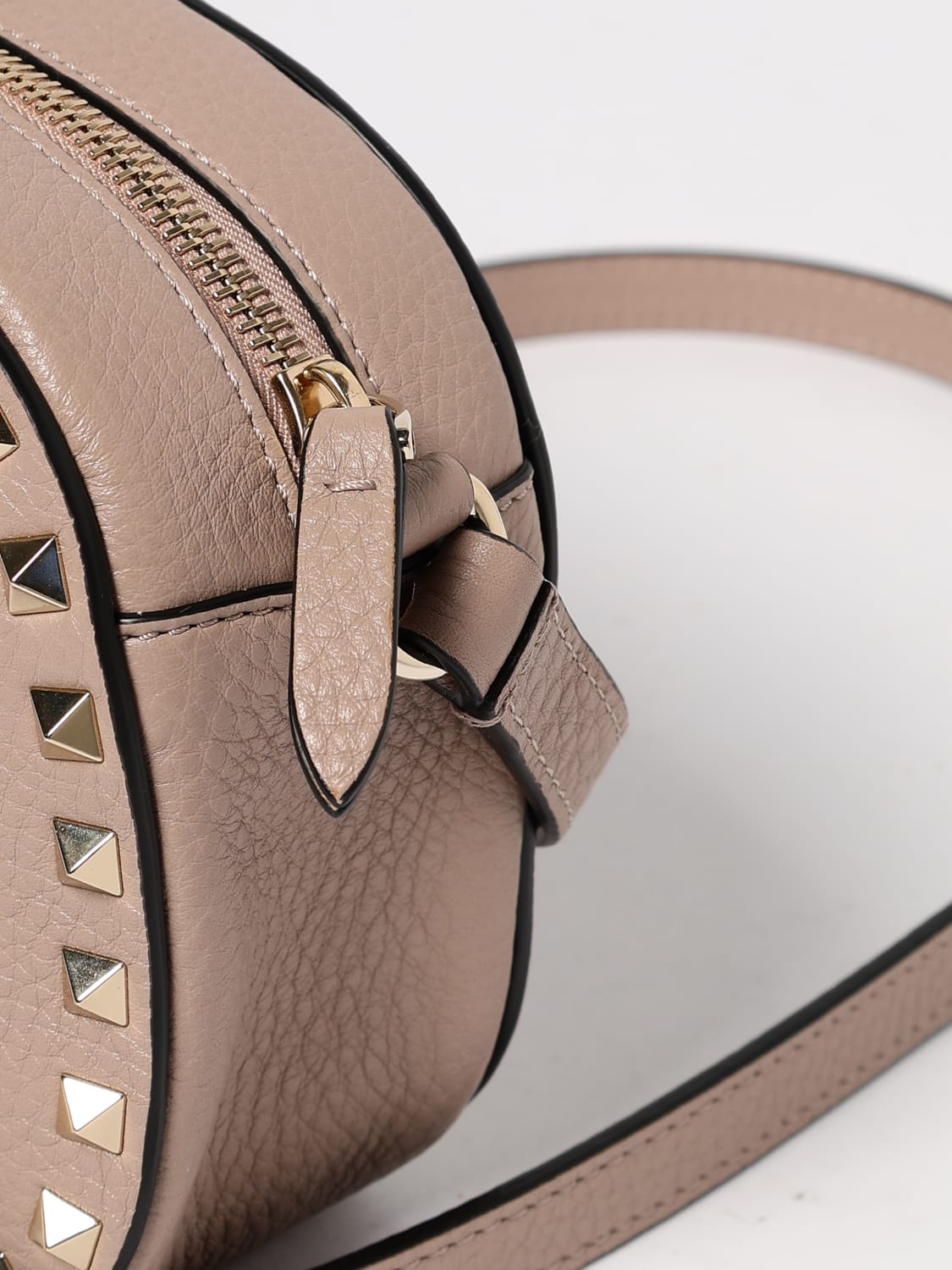 VALENTINO GARAVANI BORSA A TRACOLLA: Borsa a tracolla Rockstud in pelle Valentino Garavani, Rosa - Img 4