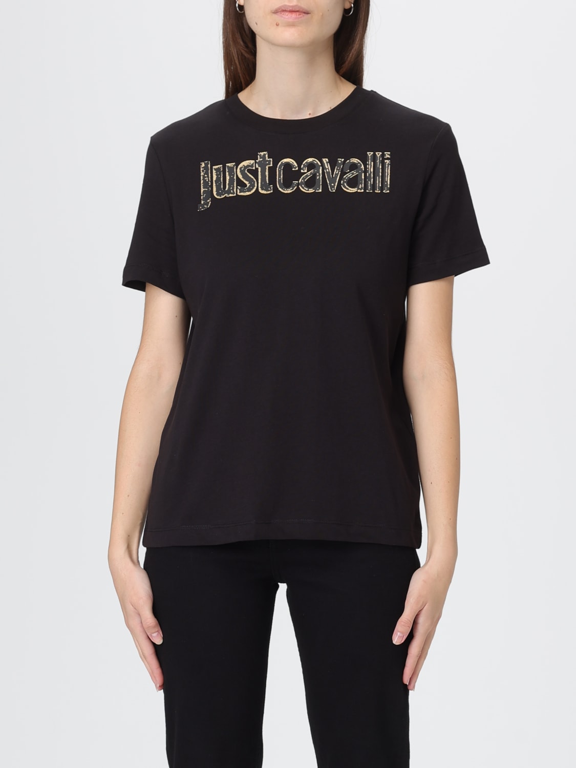JUST CAVALLI T-SHIRT: T-shirt woman Just Cavalli, Black - Img 1