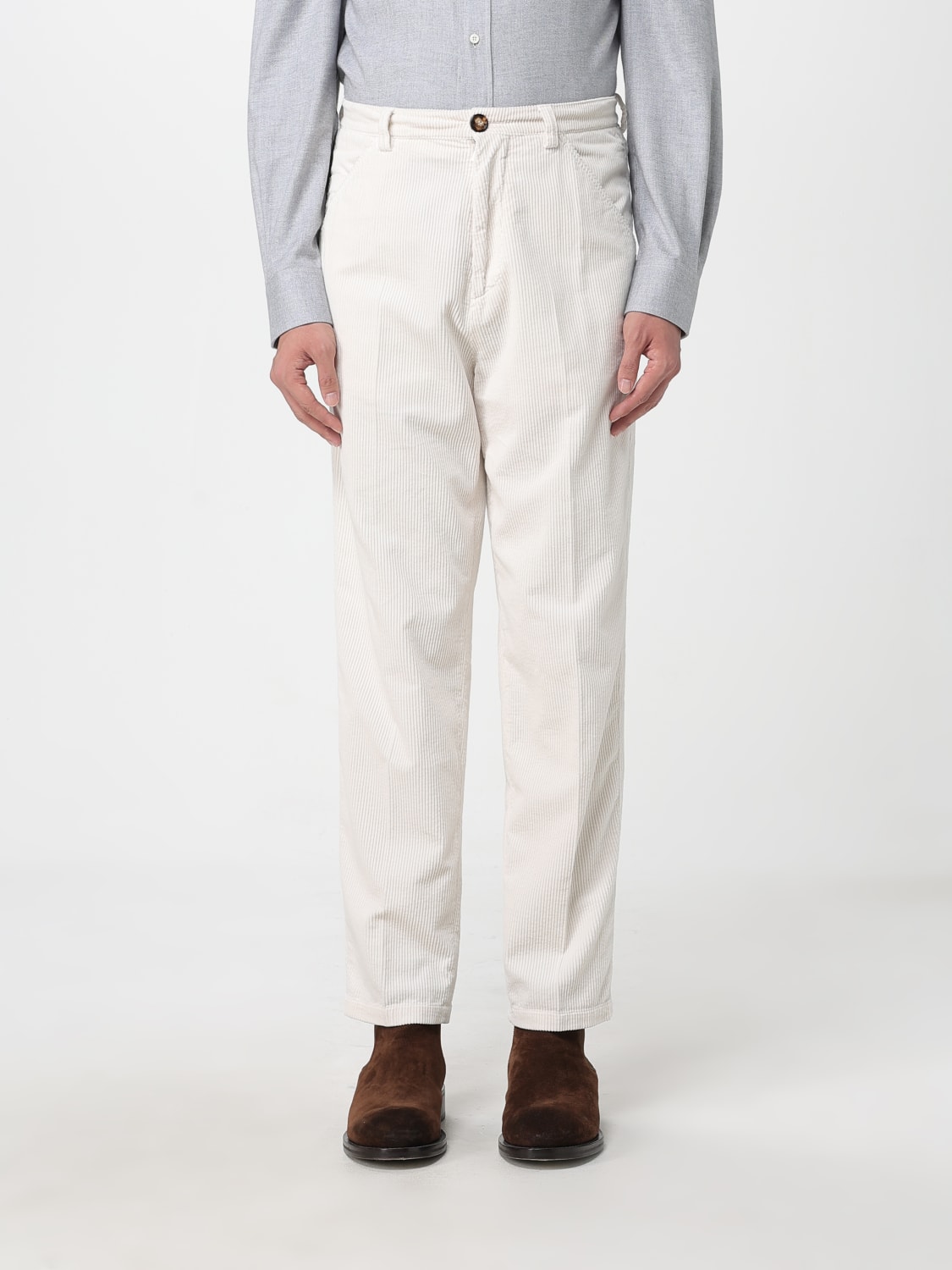 BRUNELLO CUCINELLI PANTS: Pants men Brunello Cucinelli, White - Img 1