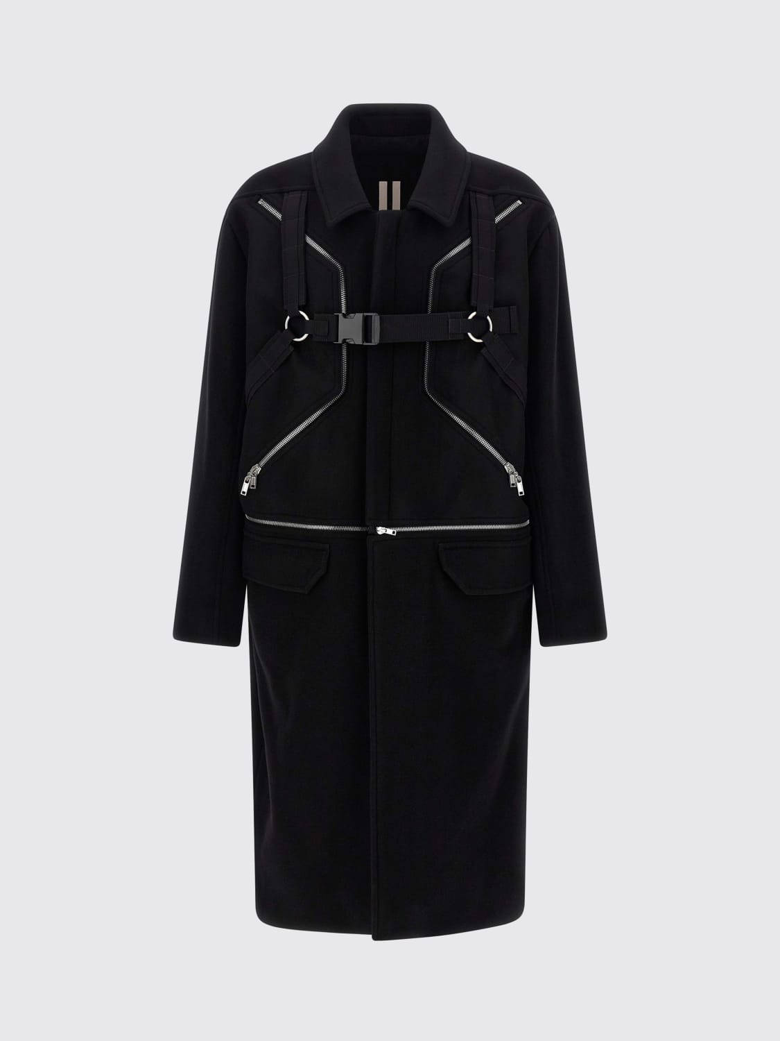 RICK OWENS COAT: Trench coat men Rick Owens, Black - Img 1