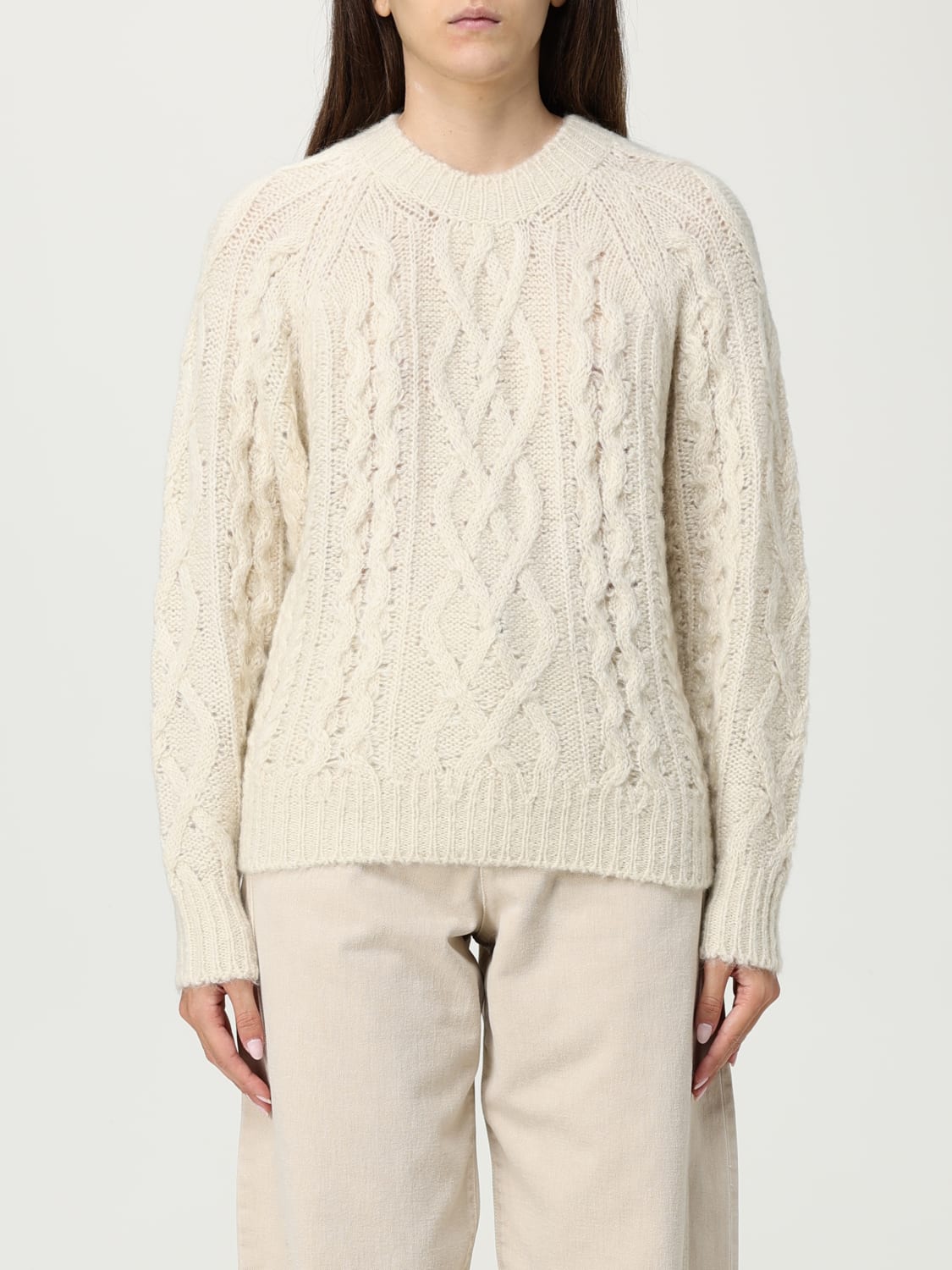 ISABEL MARANT ETOILE MAGLIA: Pullover Isabel Marant Etoile in misto lana , Beige - Img 1