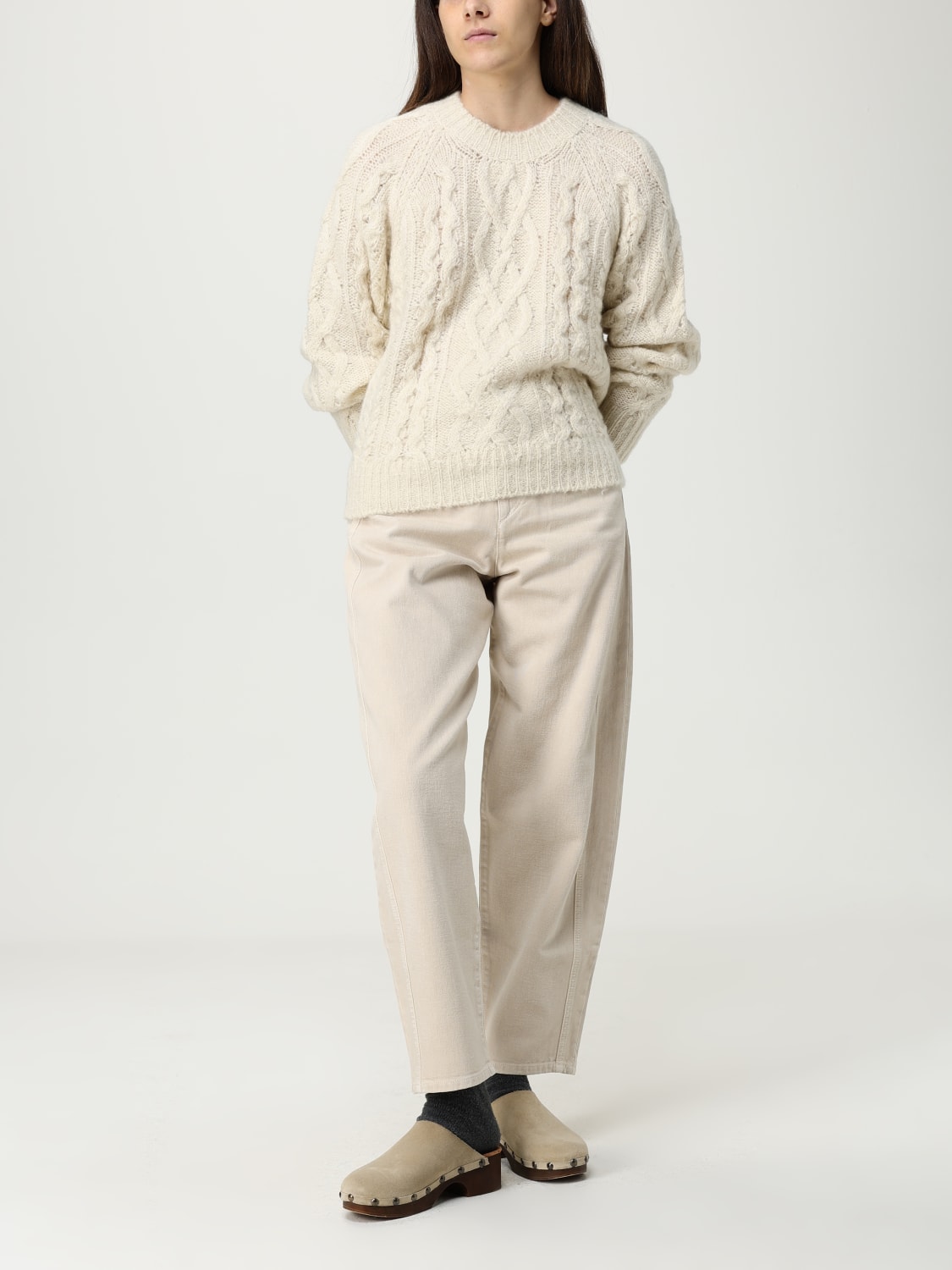 ISABEL MARANT ETOILE MAGLIA: Pullover Isabel Marant Etoile in misto lana , Beige - Img 2