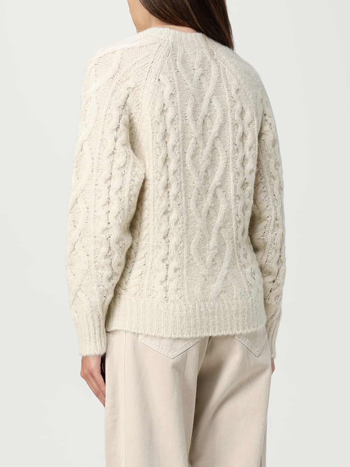 ISABEL MARANT ETOILE MAGLIA: Pullover Isabel Marant Etoile in misto lana , Beige - Img 3