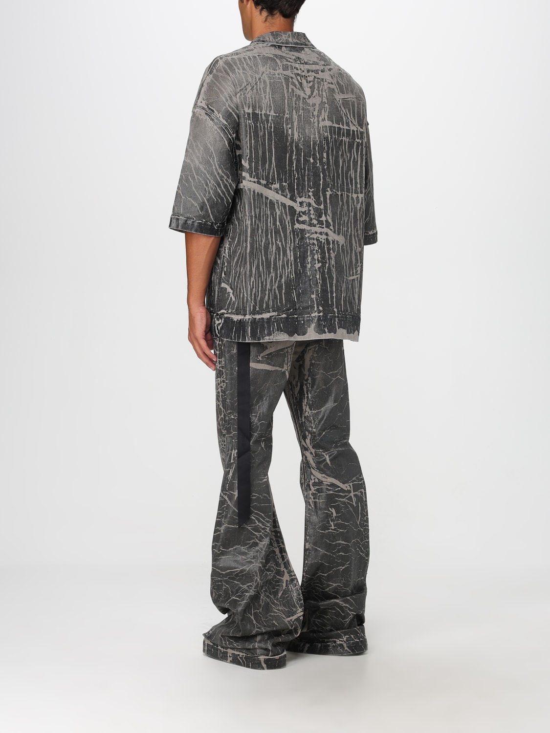 RICK OWENS DRKSHDW シャツ: シャツ メンズ Rick Owens Drkshdw, グレー - Img 3