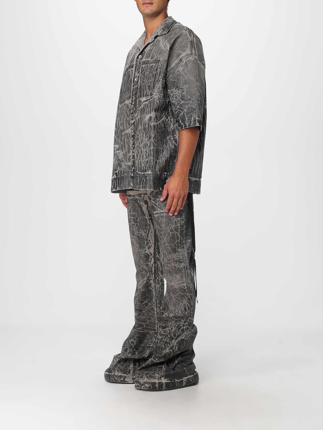 RICK OWENS DRKSHDW シャツ: シャツ メンズ Rick Owens Drkshdw, グレー - Img 4