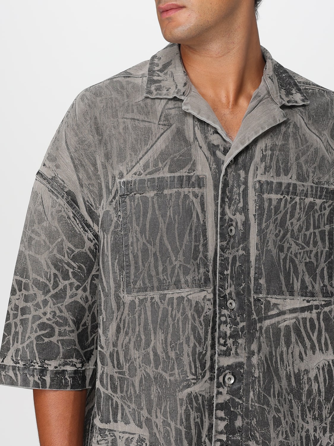 RICK OWENS DRKSHDW シャツ: シャツ メンズ Rick Owens Drkshdw, グレー - Img 5