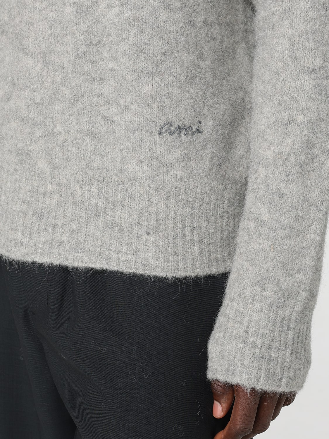 AMI PARIS POLO: Polo herren Ami Paris, Grau - Img 4