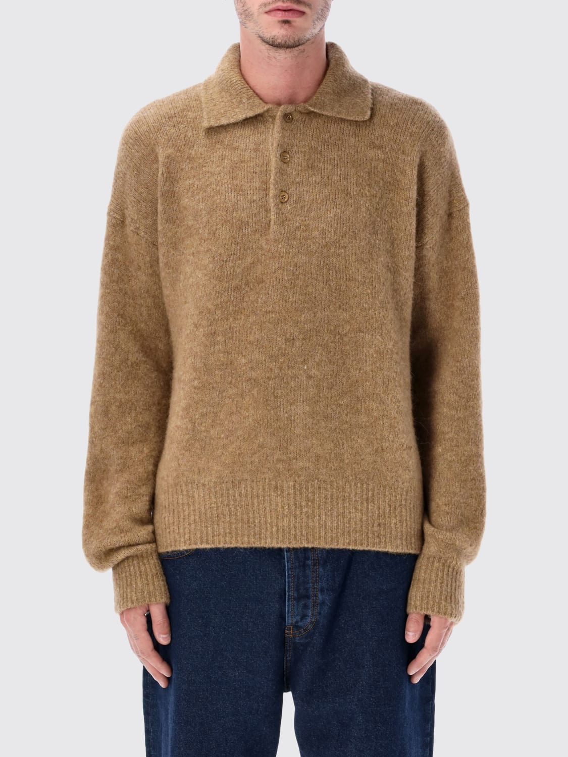 AMI PARIS POLO: Polo homme Ami Paris, Marron - Img 1