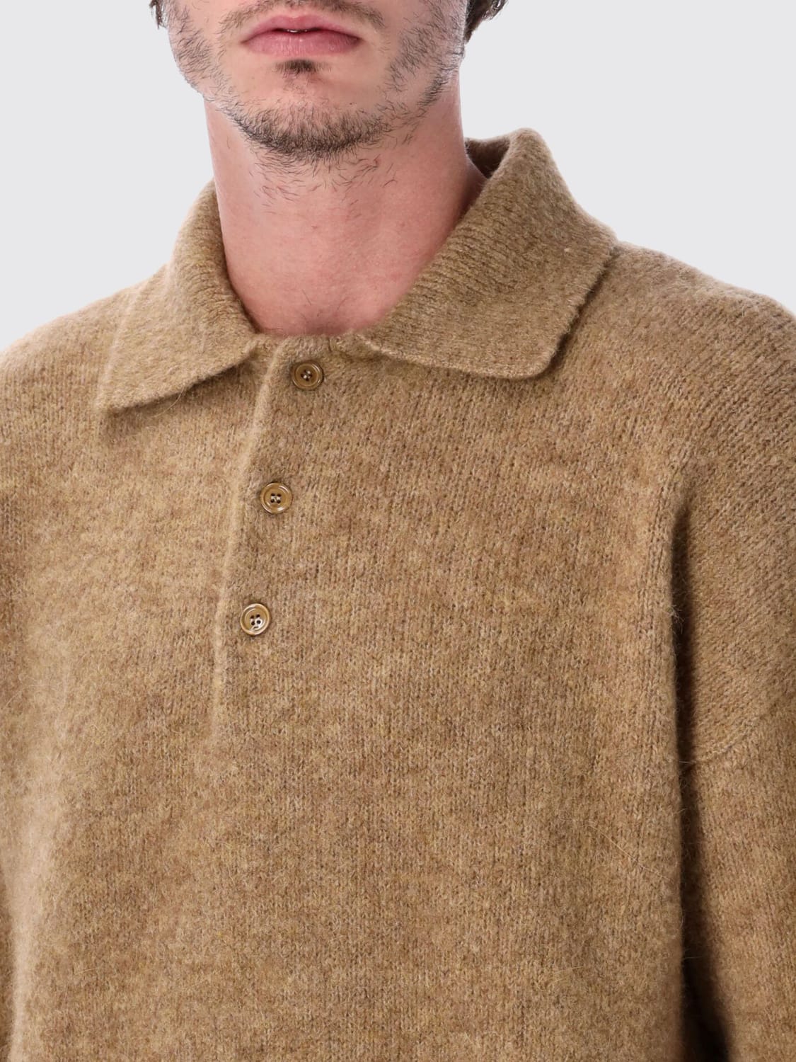 AMI PARIS POLO: Polo homme Ami Paris, Marron - Img 3