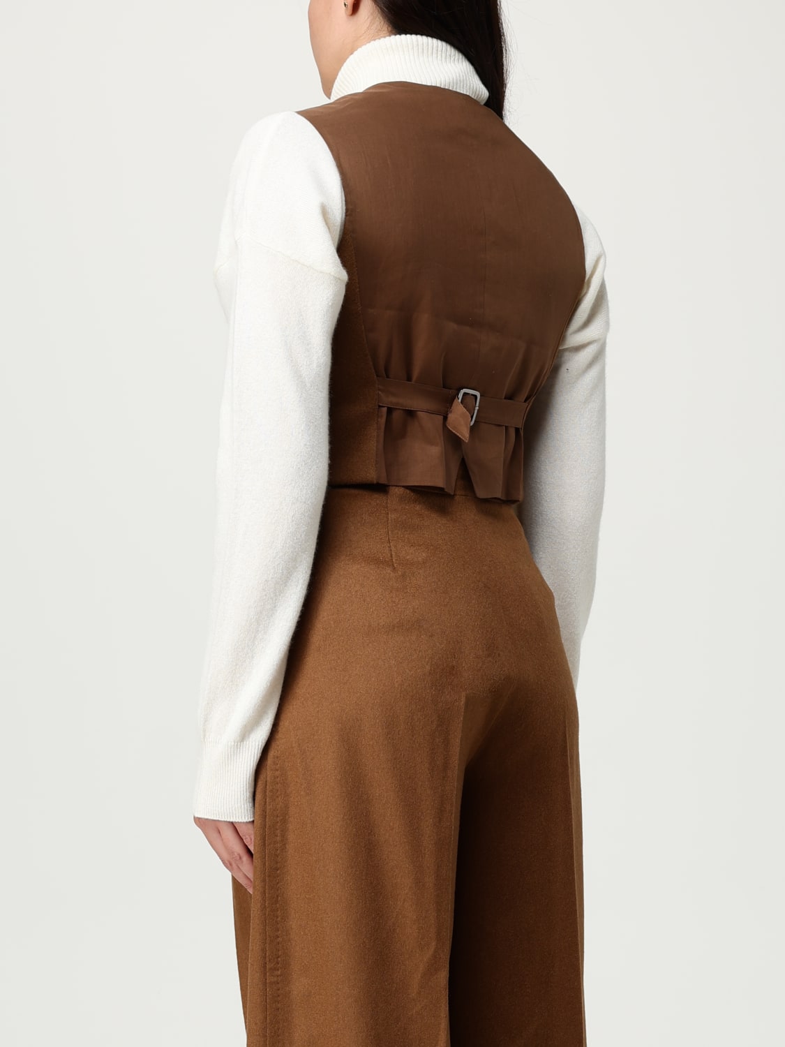 MAX MARA CHALECO: Top mujer Max Mara, Cuero - Img 3