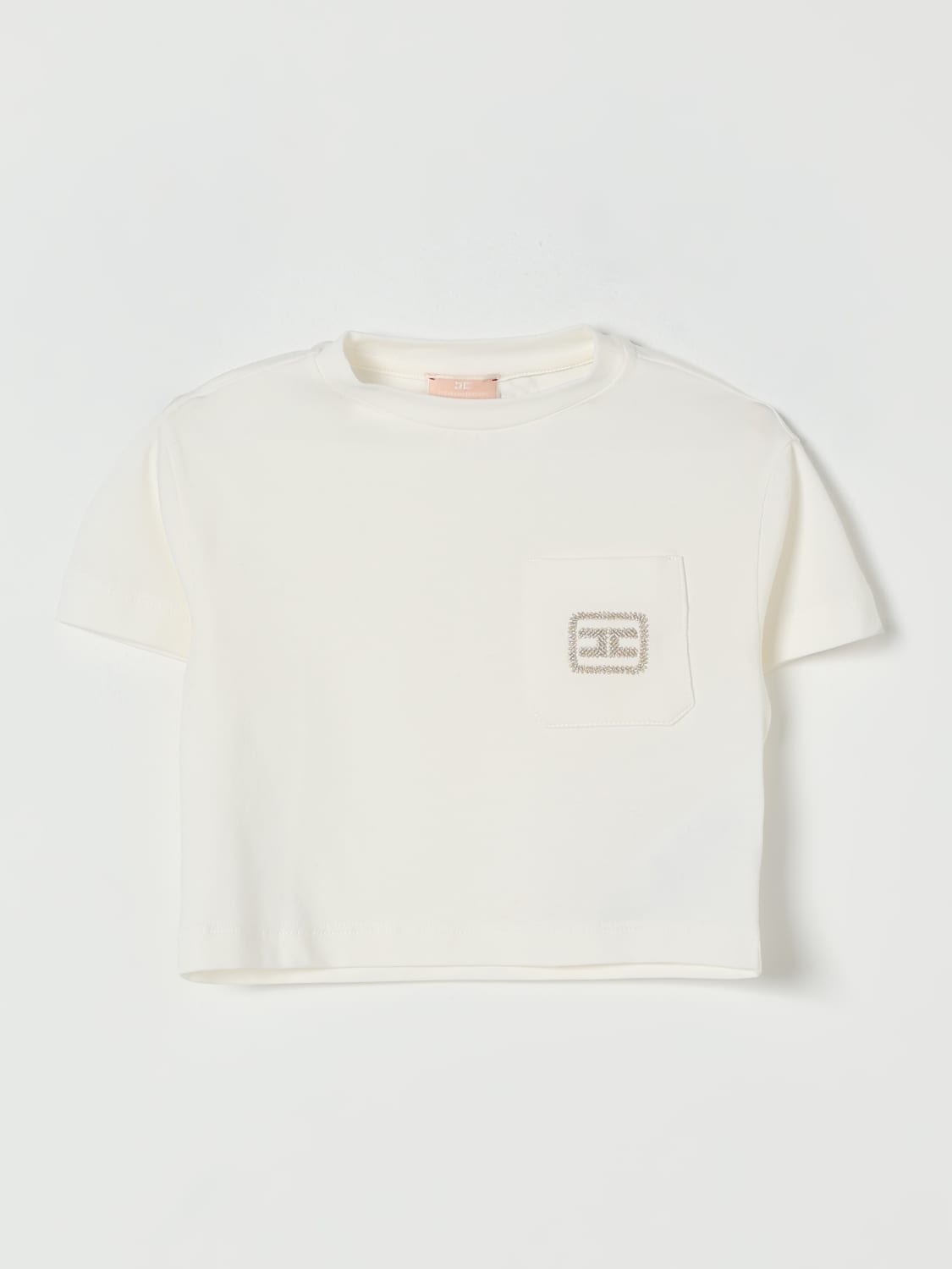 ELISABETTA FRANCHI LA MIA BAMBINA T-SHIRT: T-shirt kids Elisabetta Franchi La Mia Bambina, Ivory - Img 1