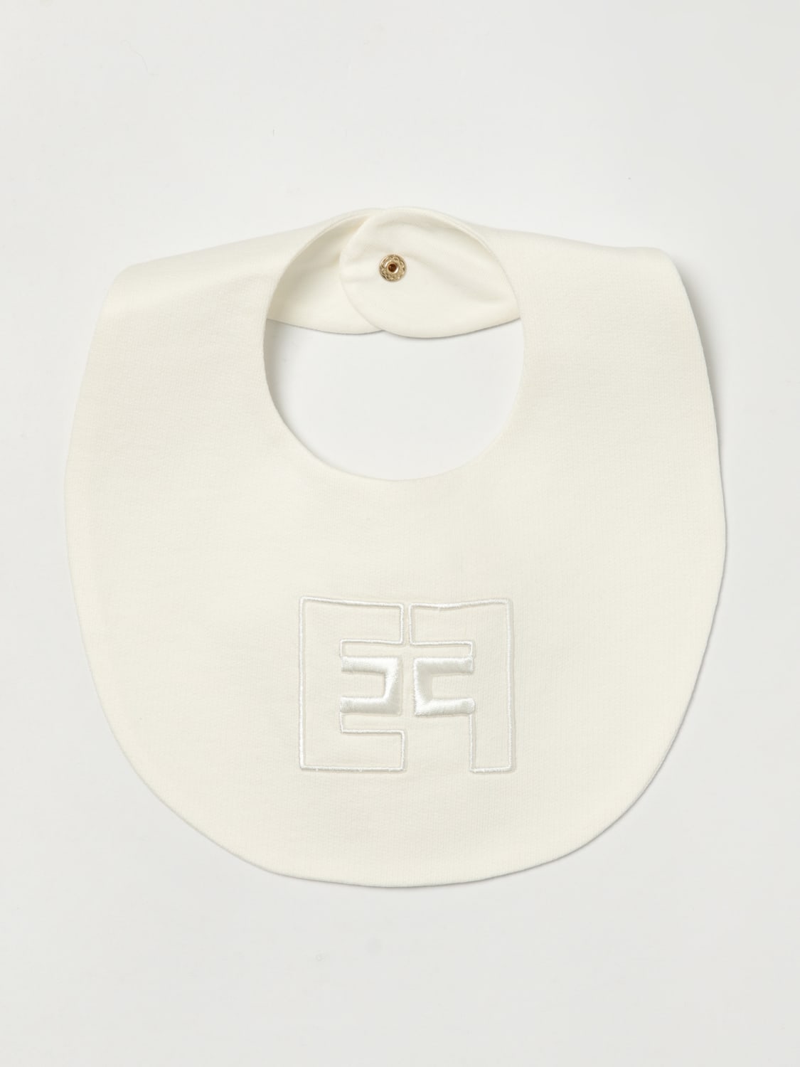 ELISABETTA FRANCHI LA MIA BAMBINA BAVAGLINO: Bavaglino con logo Elisabetta Franchi La Mia Bambina, Avorio - Img 1