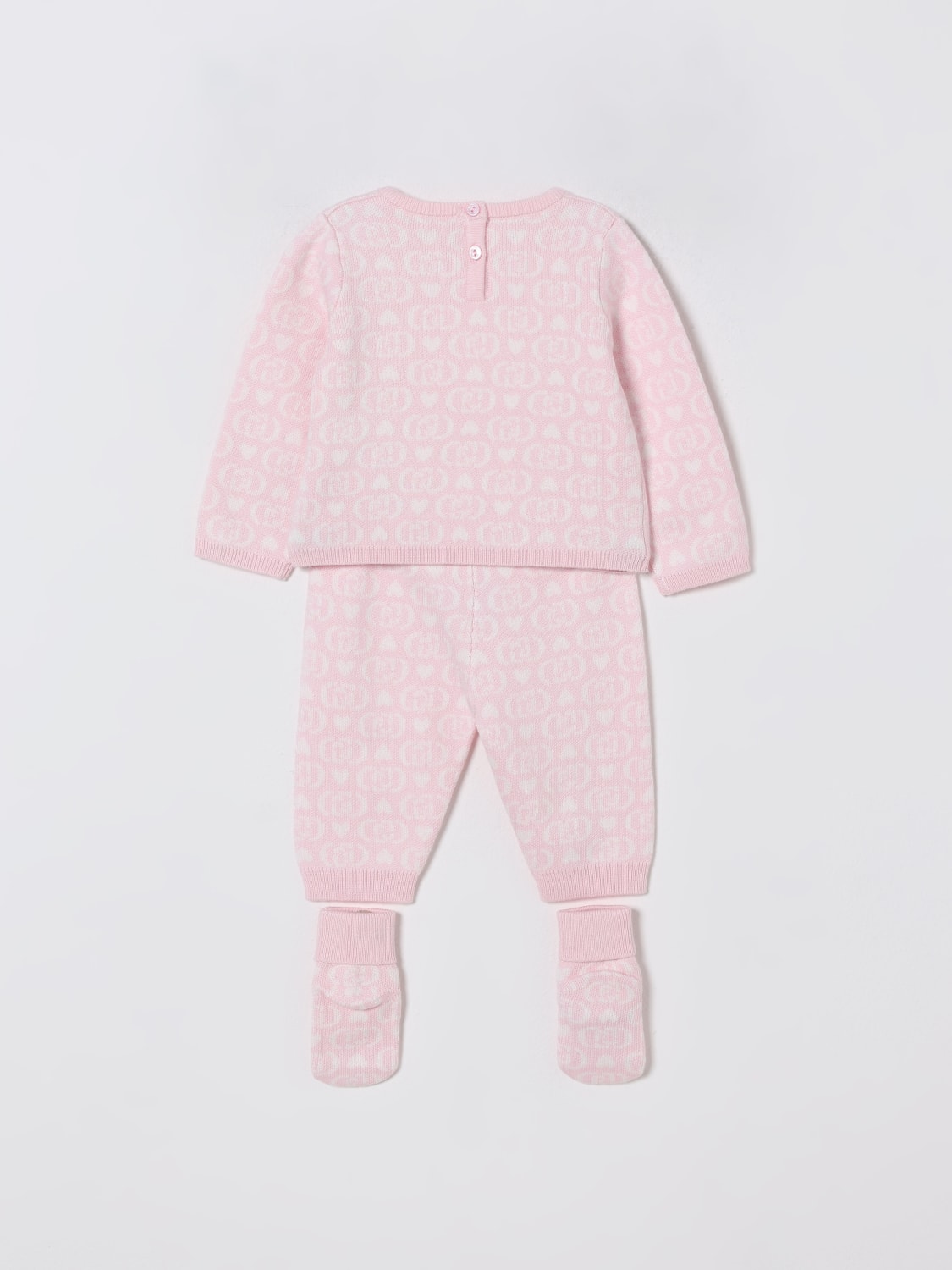 LIU JO COMPLETO: Coordinato in maglia logata Liu Jo, Rosa - Img 2