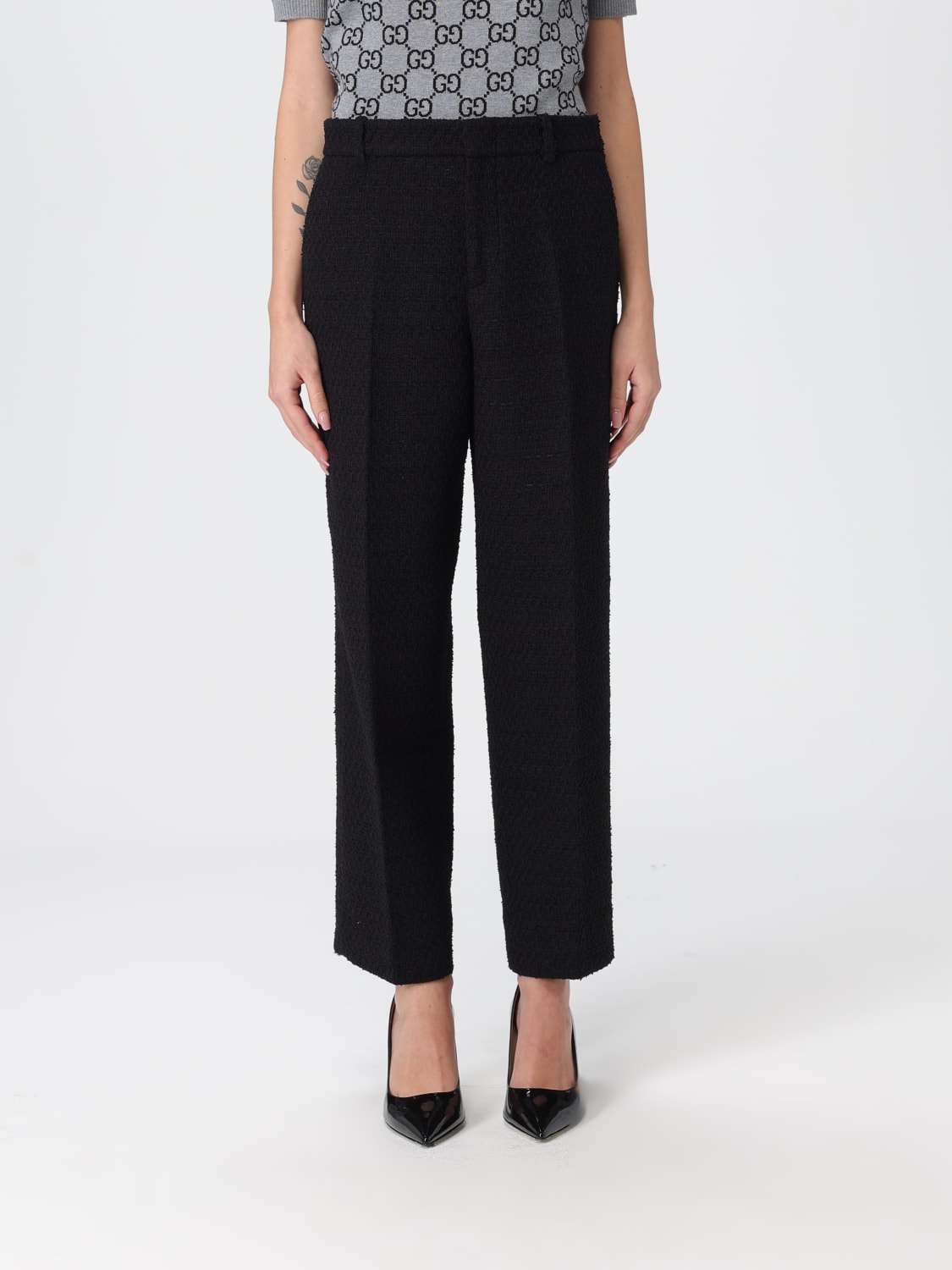 GUCCI PANTS: Pants woman Gucci, Black - Img 1