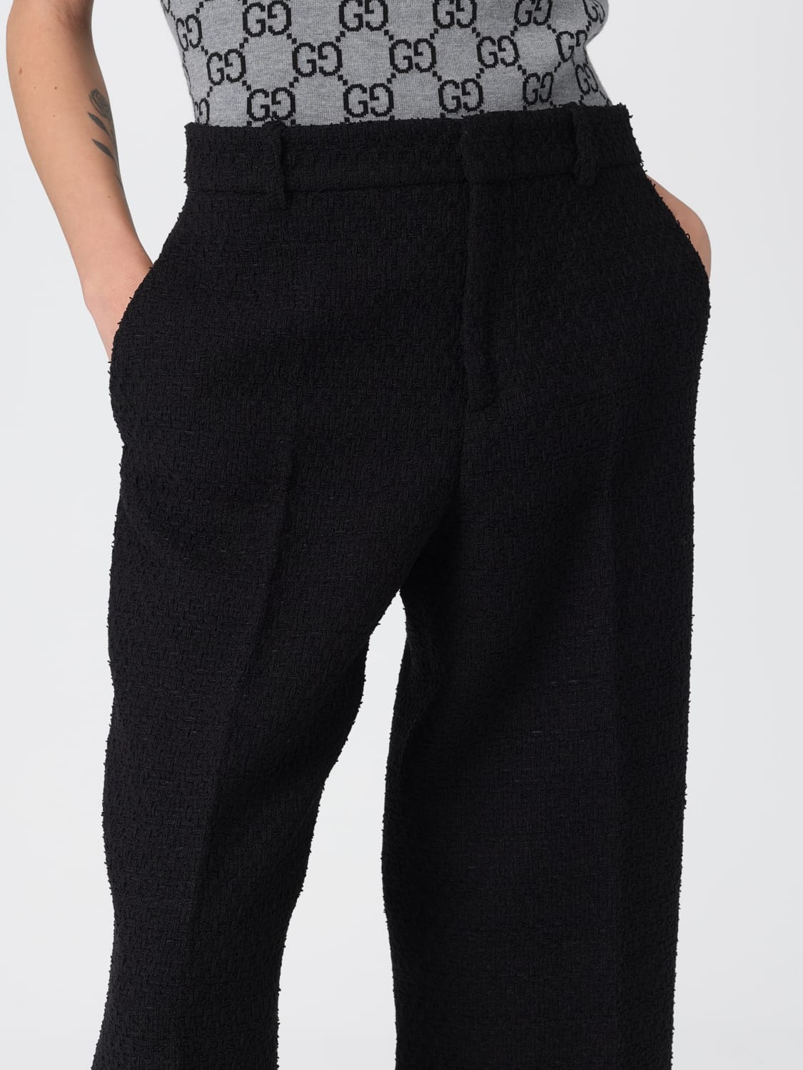 GUCCI PANTS: Pants woman Gucci, Black - Img 5