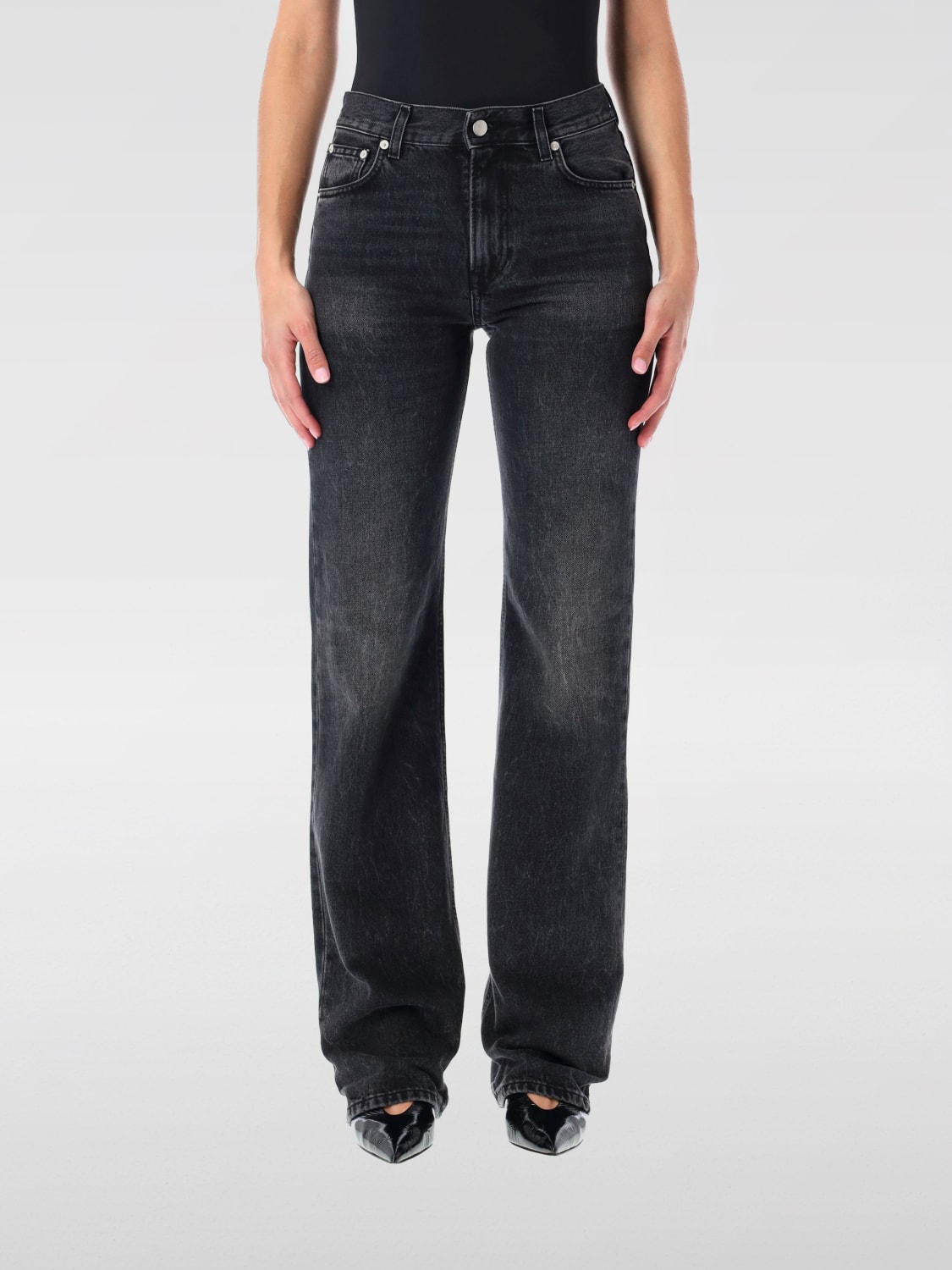 HAIKURE JEANS: Jeans straight Haikure in denim , Nero - Img 1