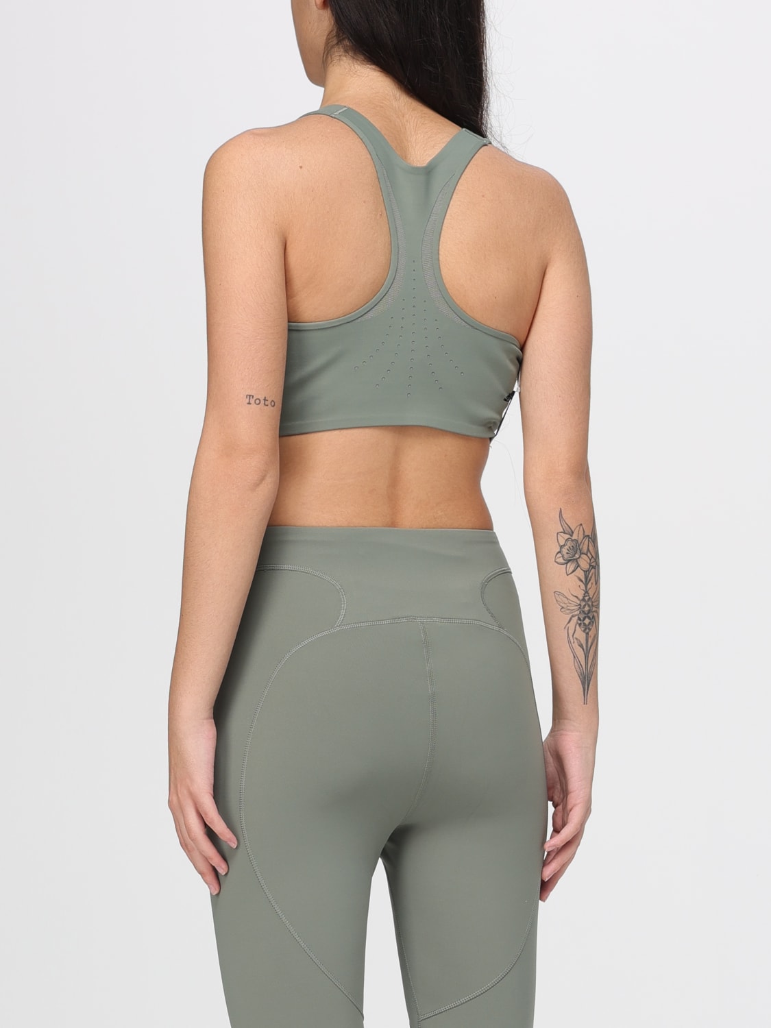 ADIDAS BY STELLA MCCARTNEY TOP: Top crop Power Impact Training Bra Medium Support Adidas by Stella McCartney, Verde - Img 3