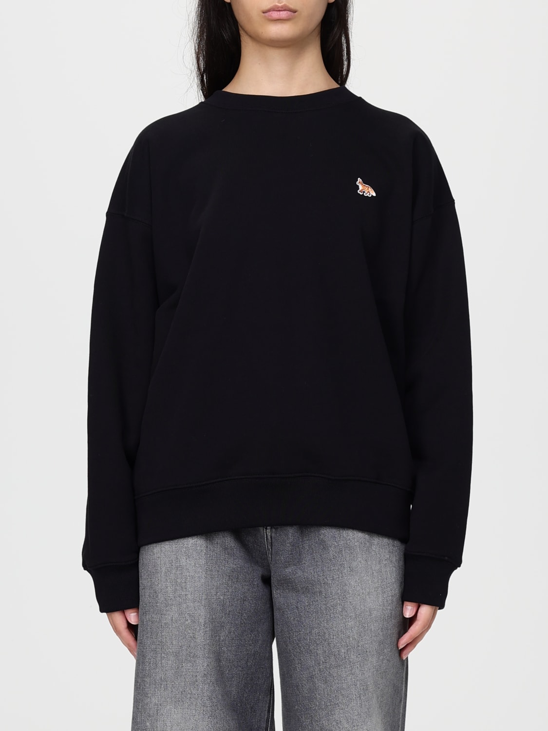 MAISON KITSUNÉ SWEAT-SHIRT: Pull femme Maison KitsunÉ, Noir - Img 1